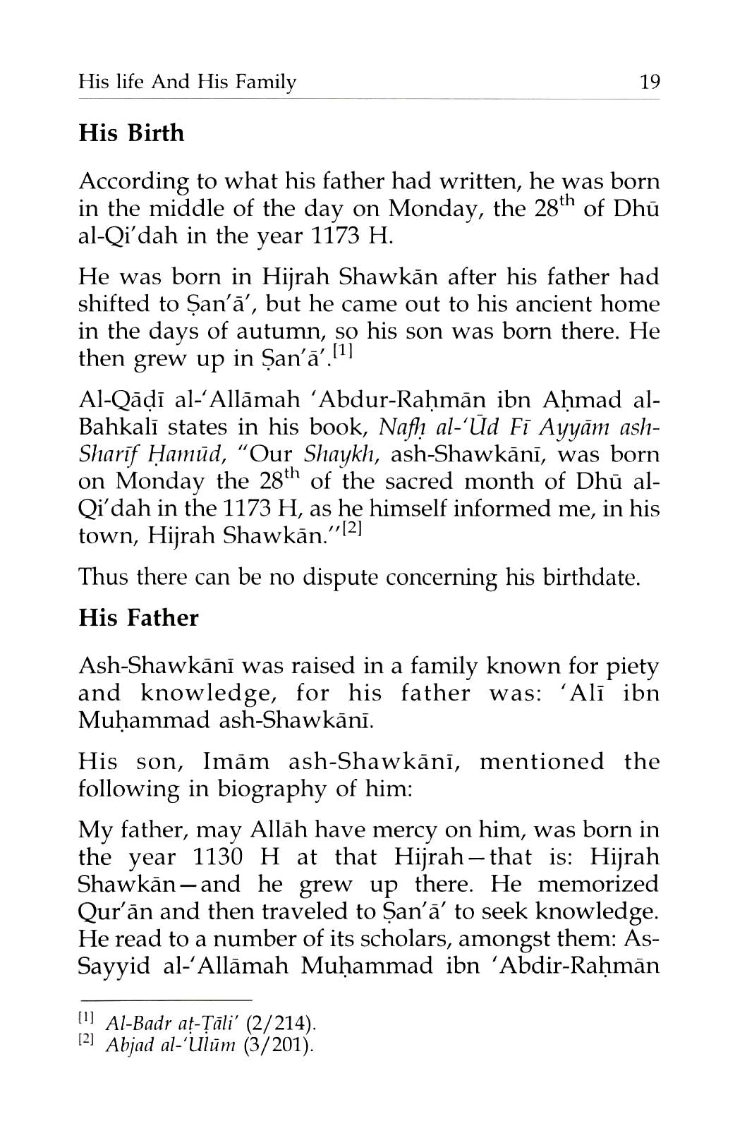 The Biography of Imam Shawkani