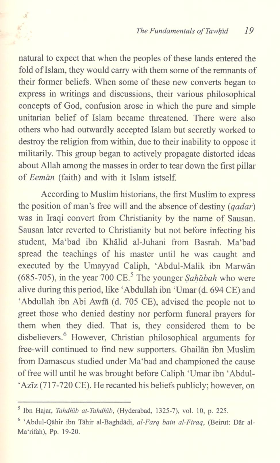 The Fundamentals Of Tawheed: Islamic Monotheism