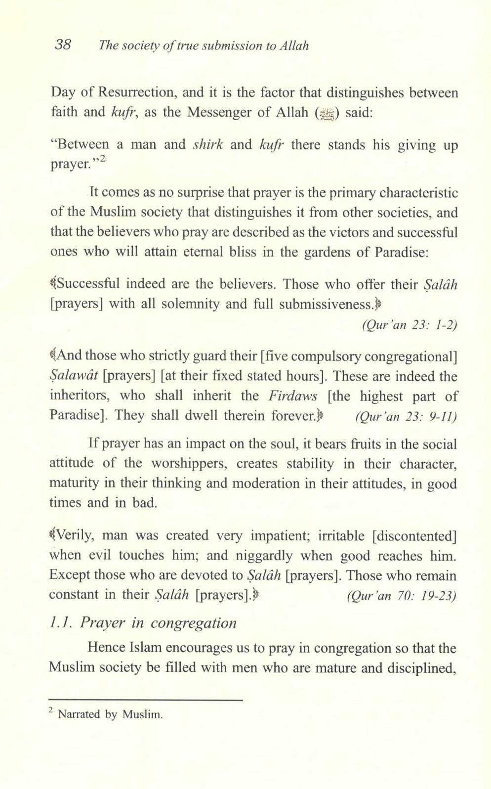 The Ideal Muslim Society