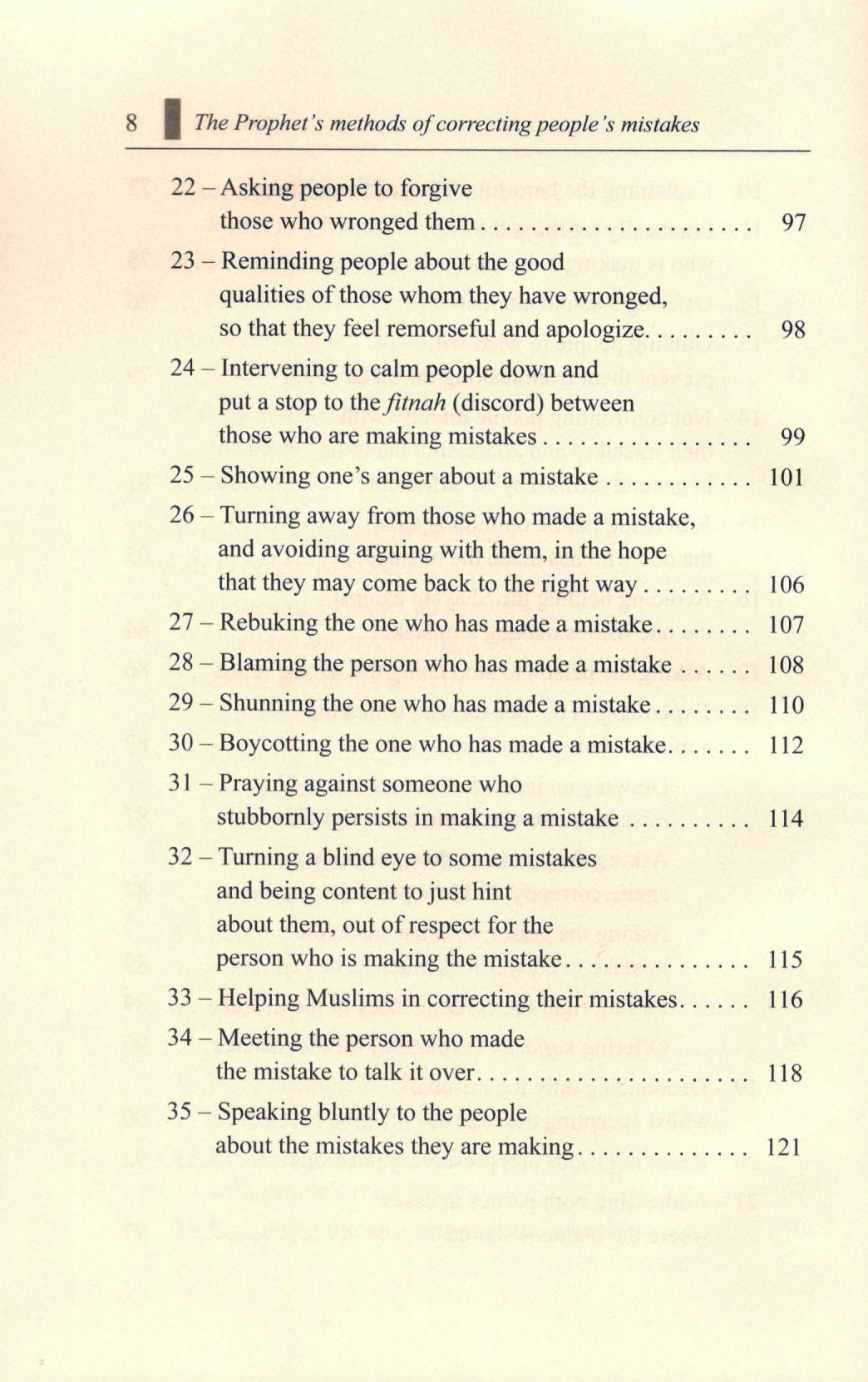 The Prophet's Methods Of Correcting People's Mistakes