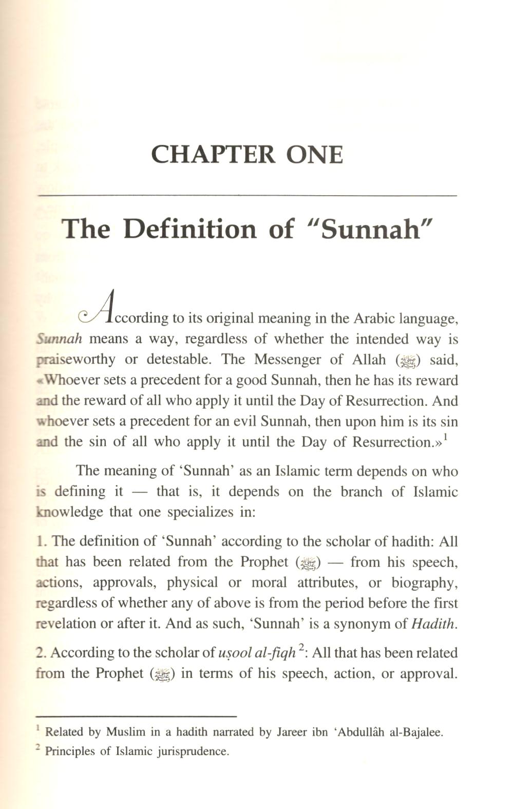 The Sunnah & Its Role In Islamic Legislation