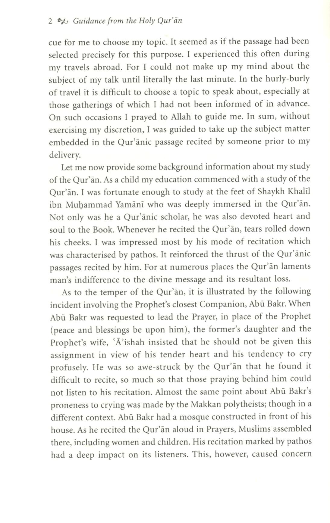 Guidance From The Holy Qur'an