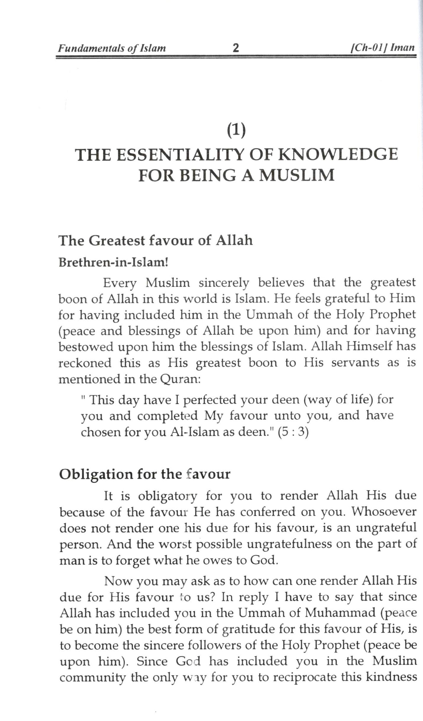 Fundamentals Of Islam