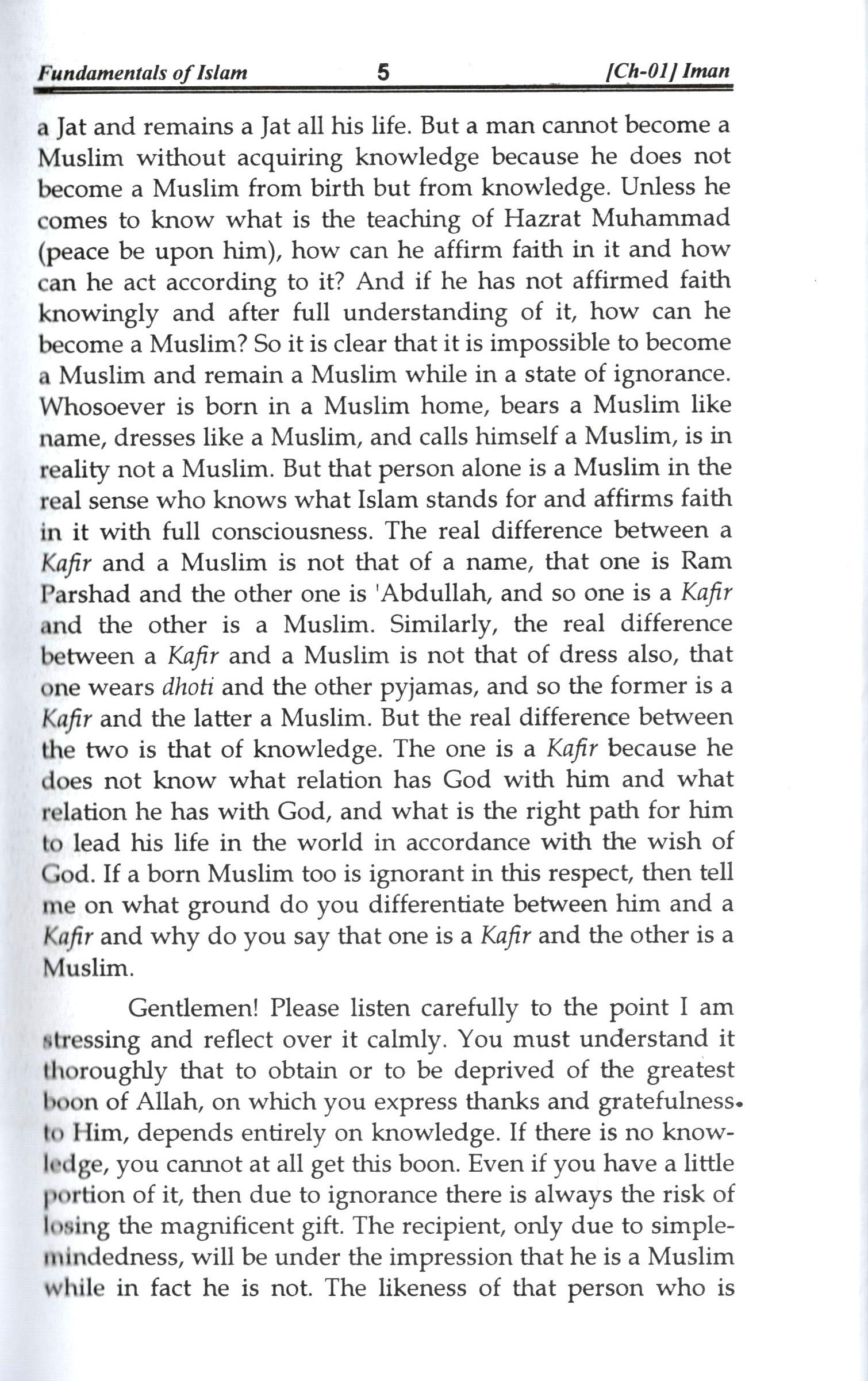 Fundamentals Of Islam