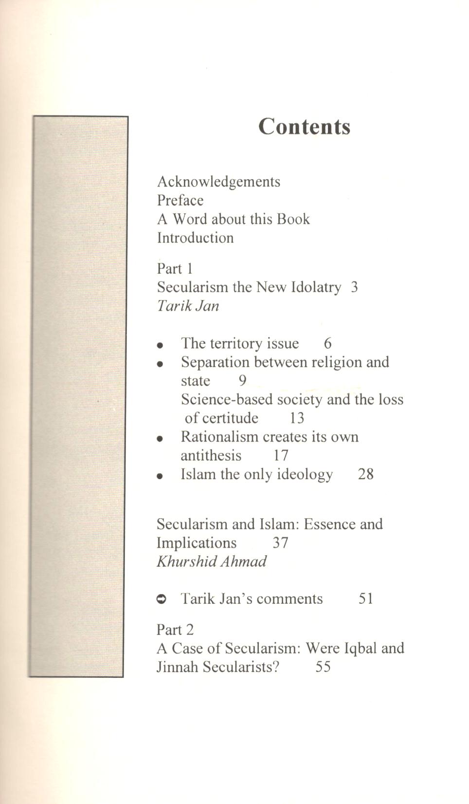 Pakistan Between Secularism and Islam