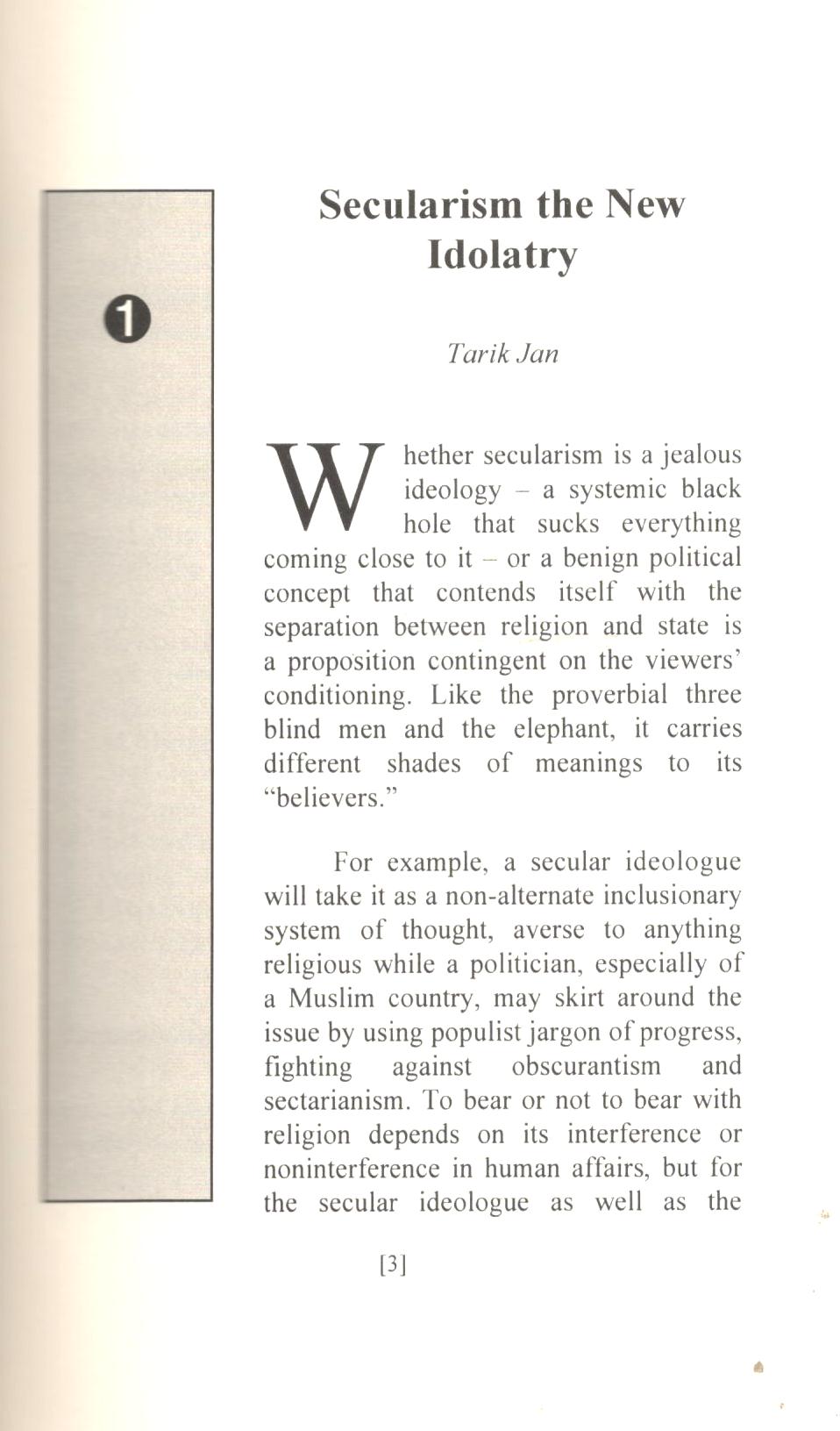 Pakistan Between Secularism and Islam