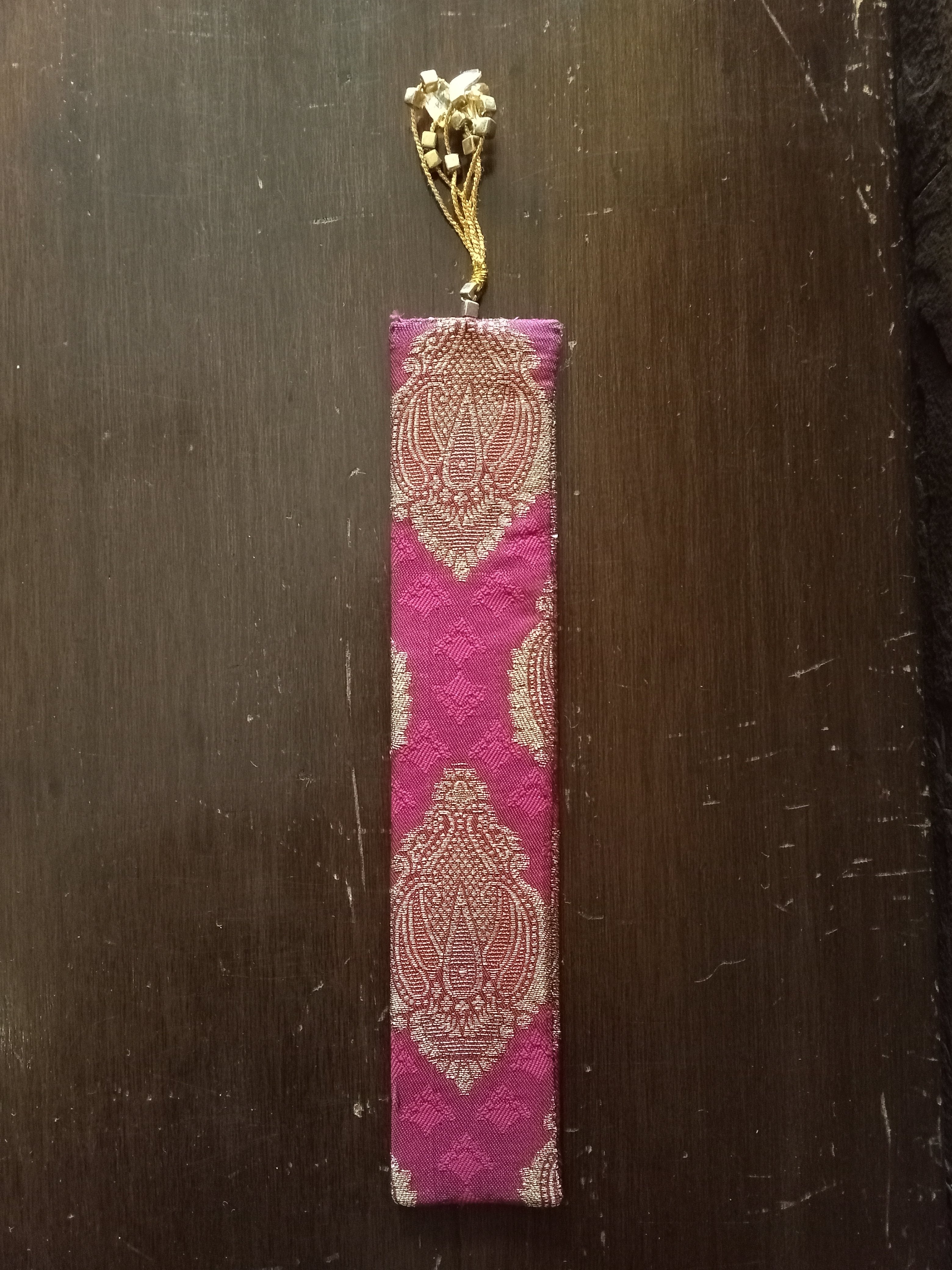 Fabric Bookmark with Bead Tassel