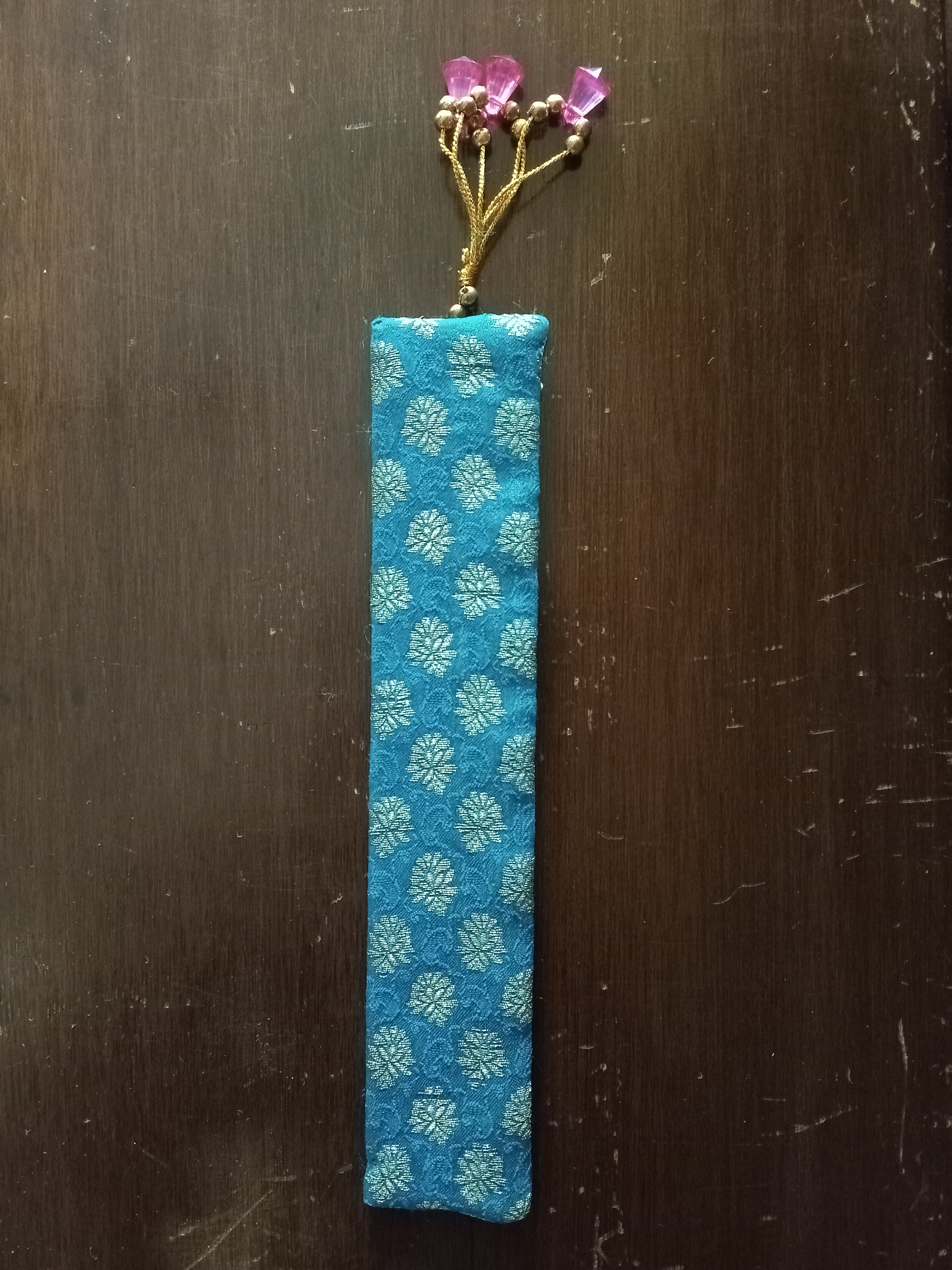 Fabric Bookmark with Bead Tassel