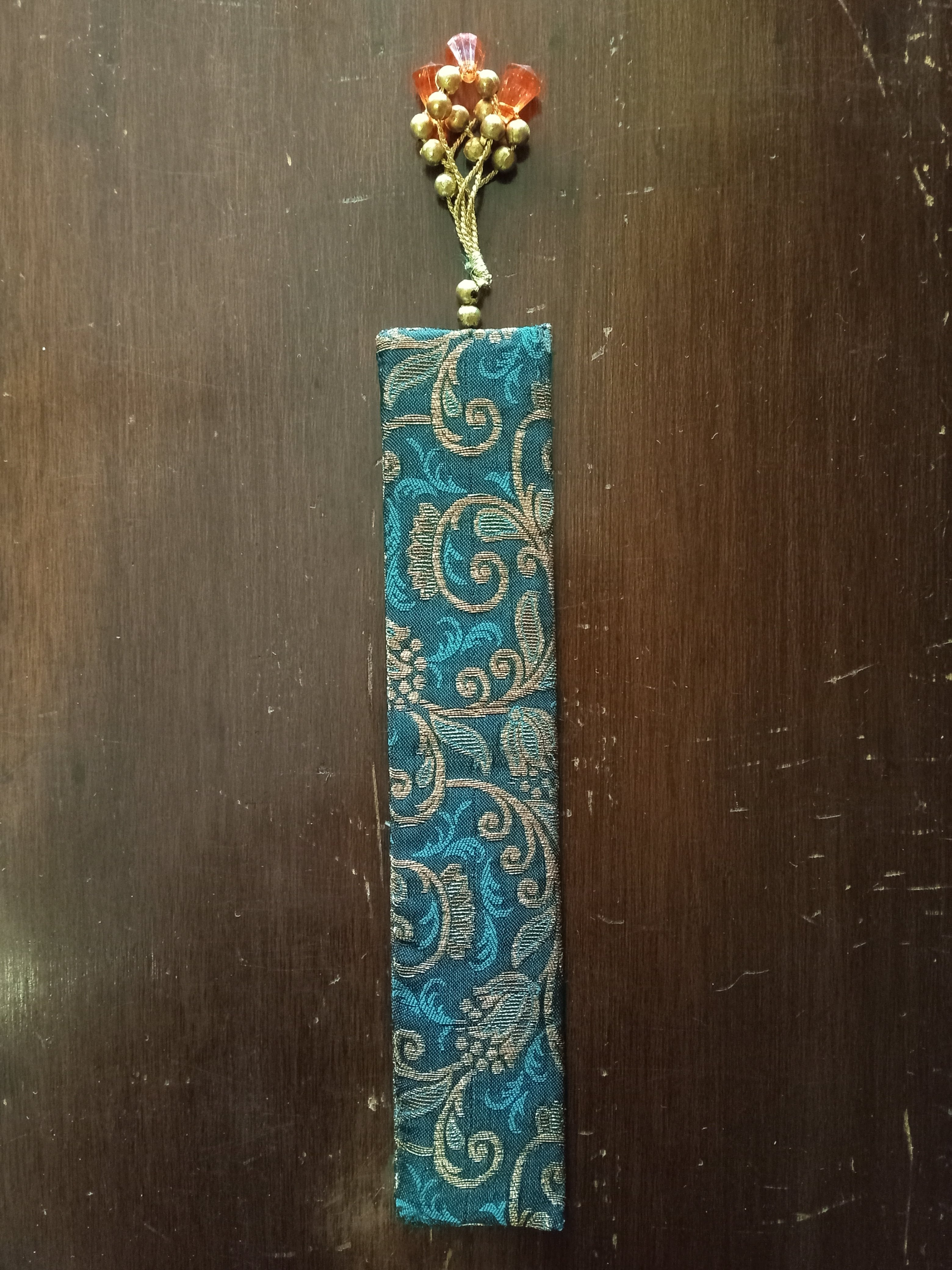 Fabric Bookmark with Bead Tassel