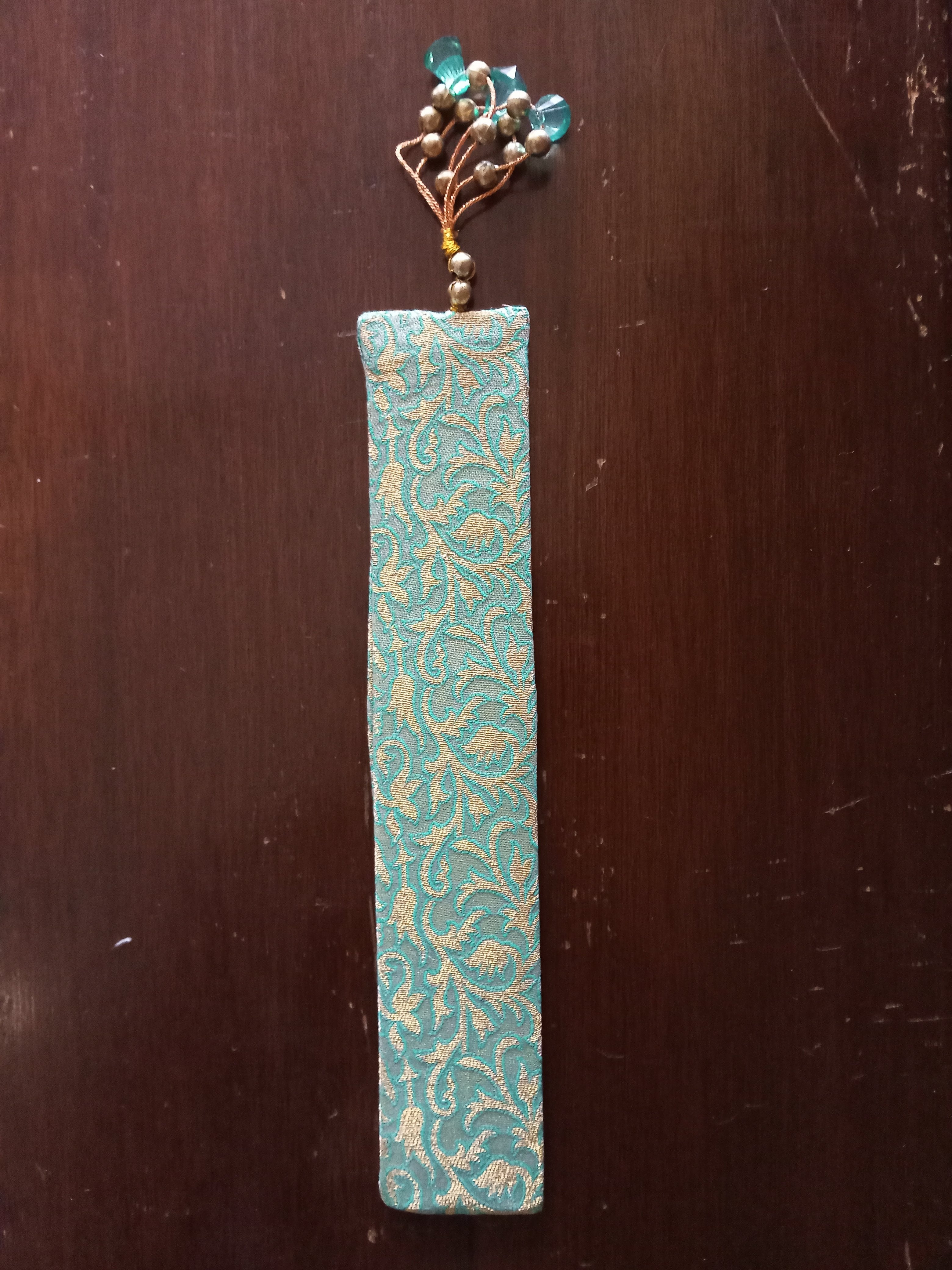 Fabric Bookmark with Bead Tassel