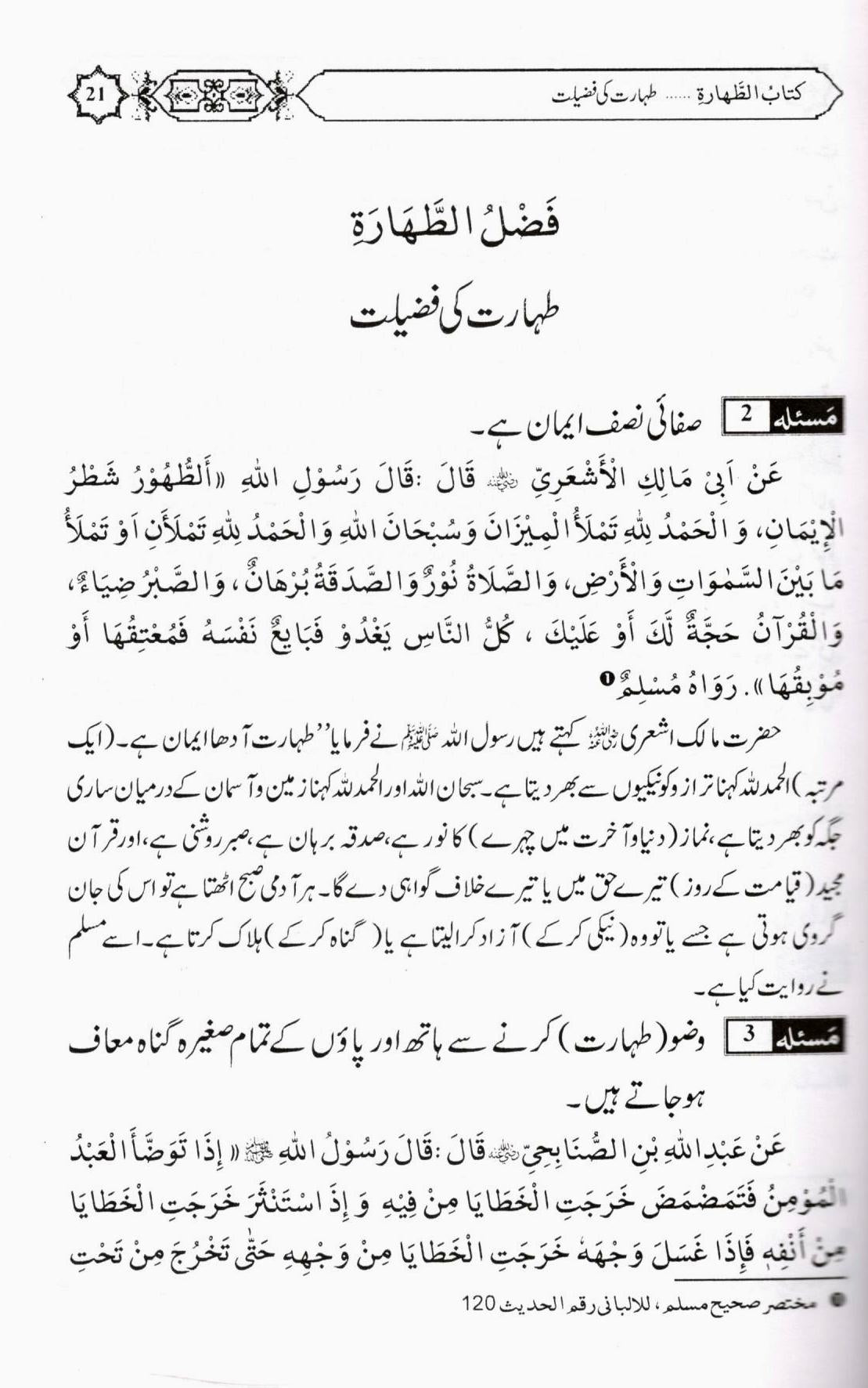 طہارت کے مسائل