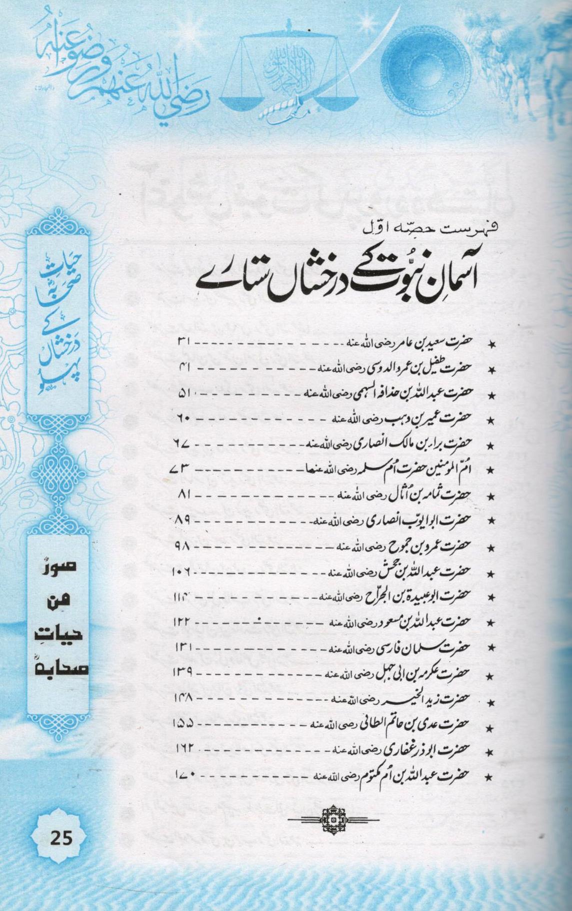 (حیات صحابہ کے درخشاں پہلو (اعلی