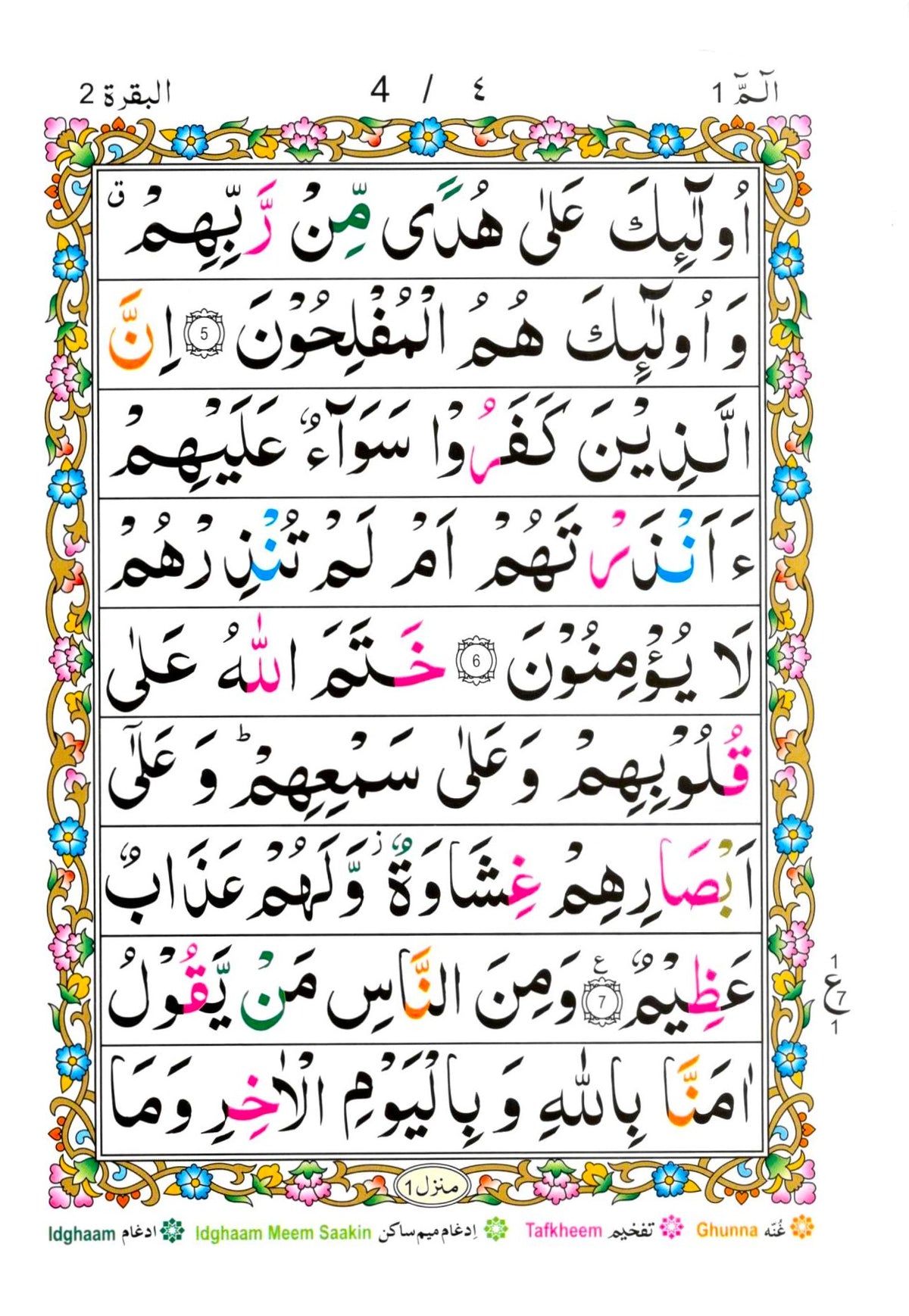 Set of 30 Paras (Colour Coded with Tajweed Rules)