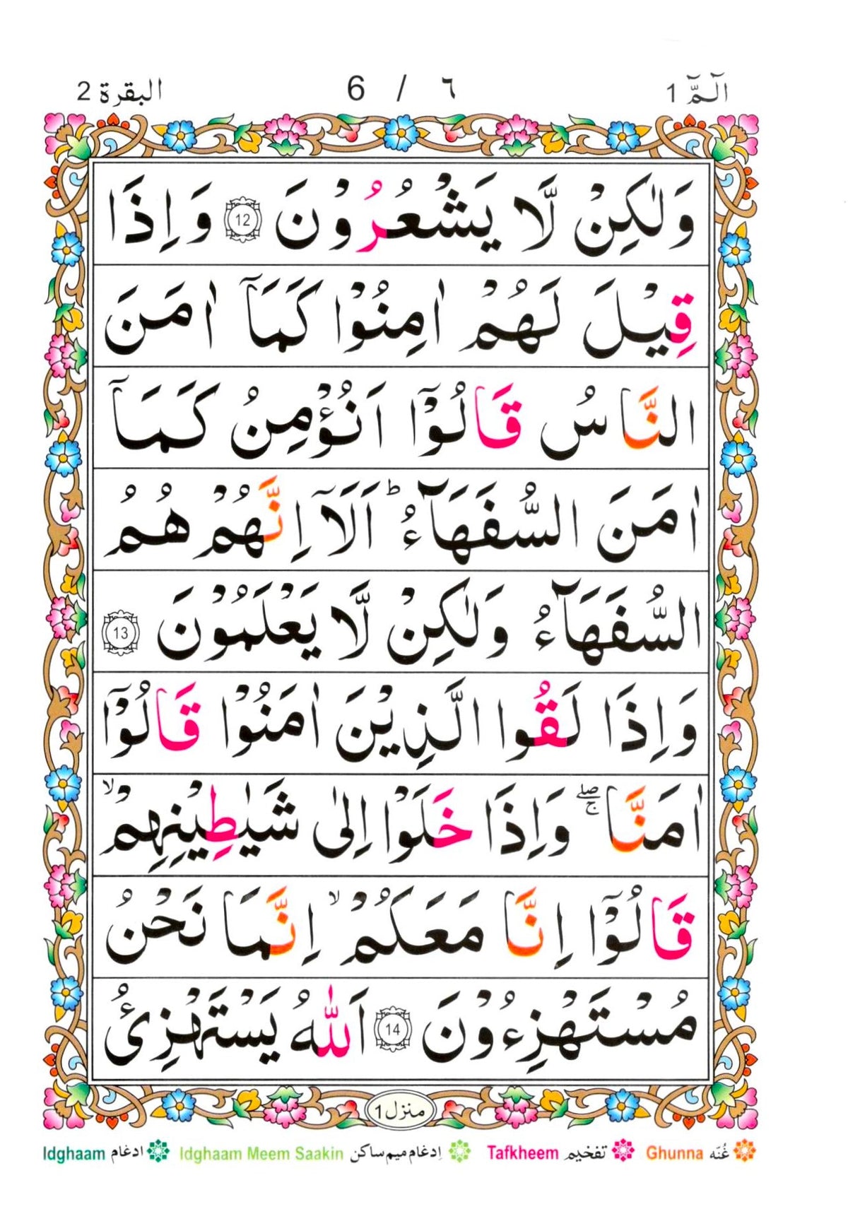 Set of 30 Paras (Colour Coded with Tajweed Rules)