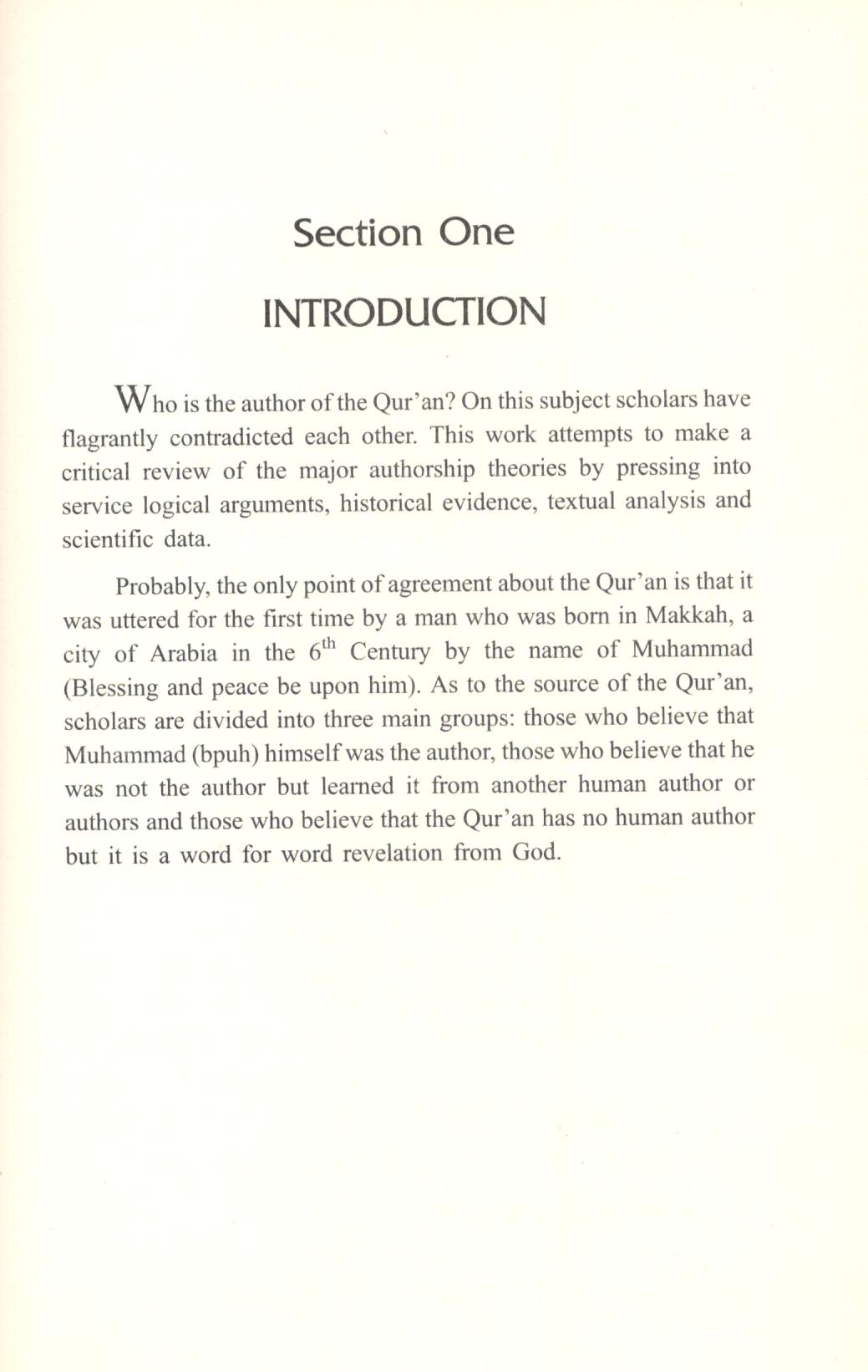 The Sources Of The Quran