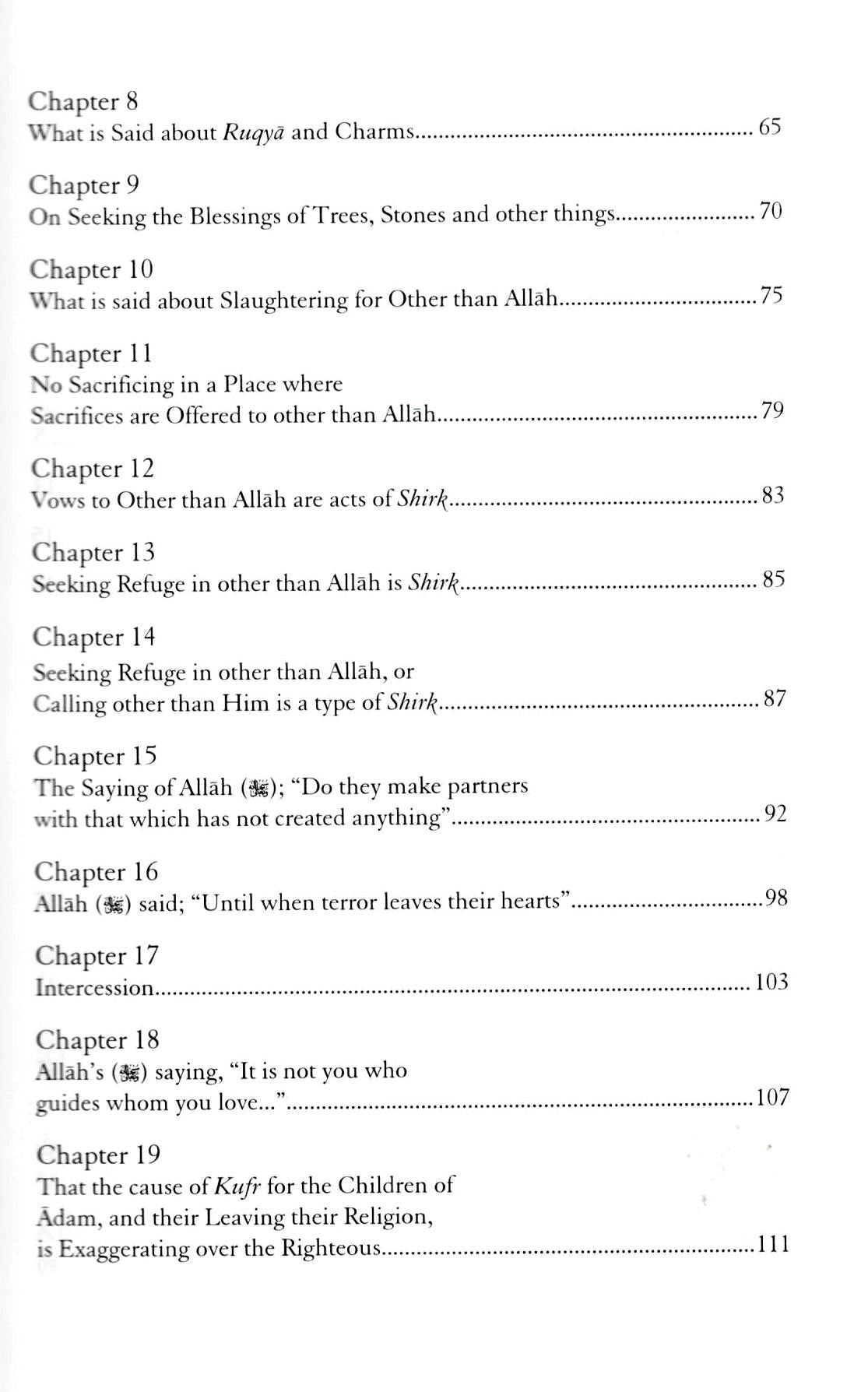 An Explanation Of Kitab Al Tawhid