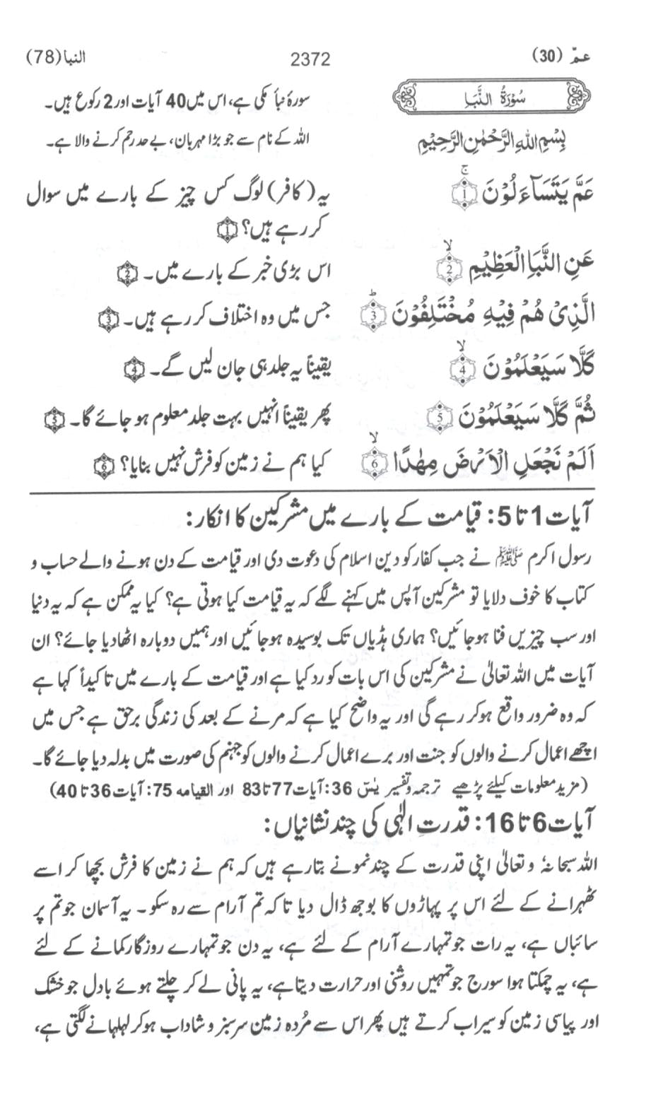 مختصر تفسیر ابن کثیر پارہ عم