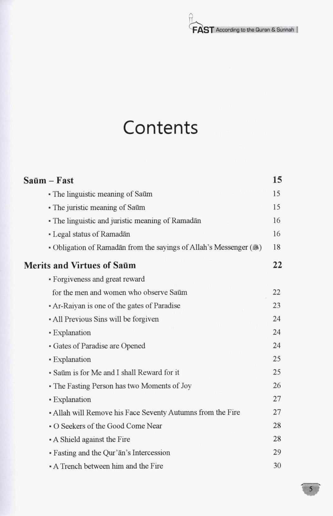 Fast - According to the Quran & Sunnah