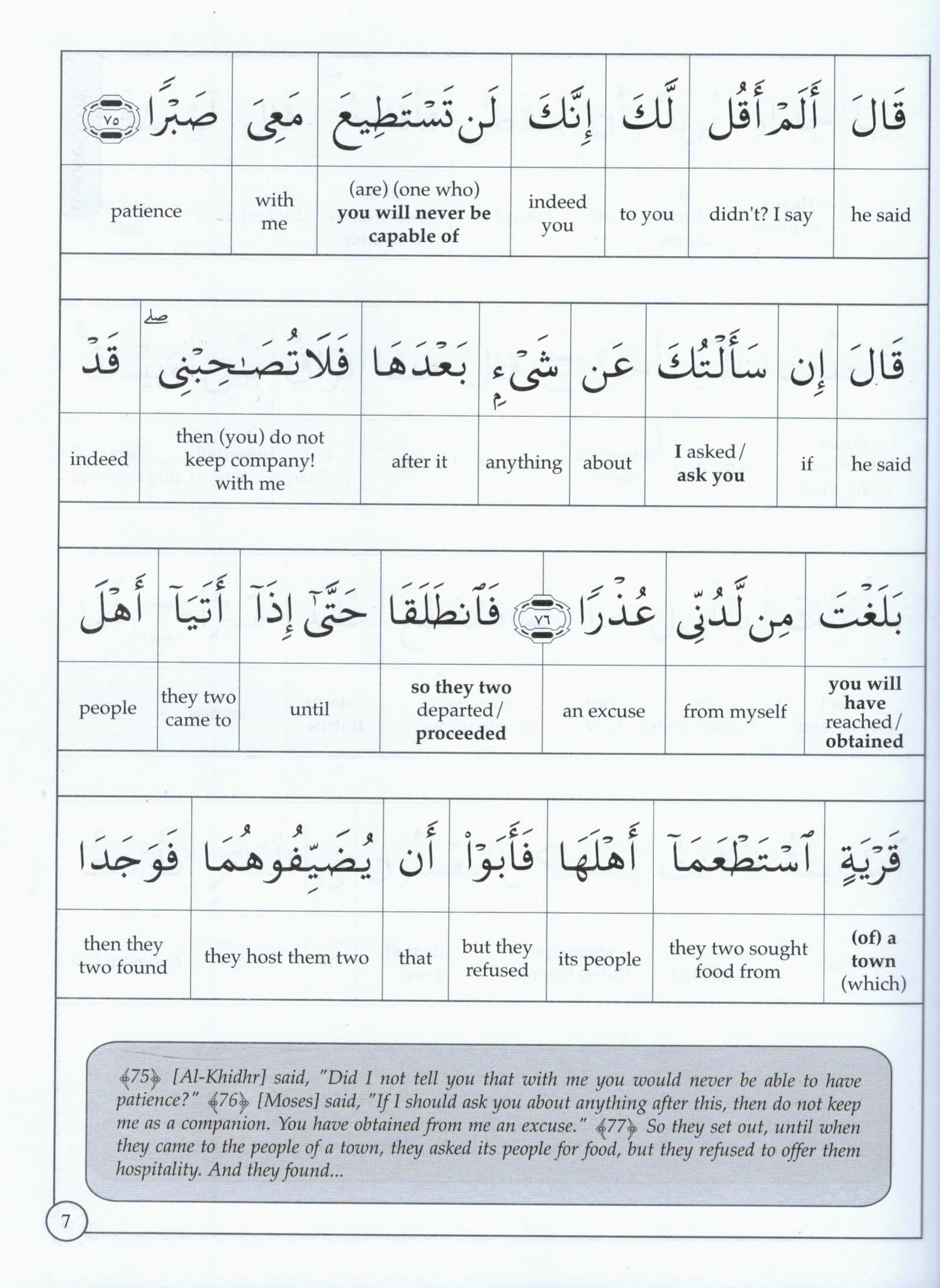 Al Huda Word for Word English Translation - Para 16