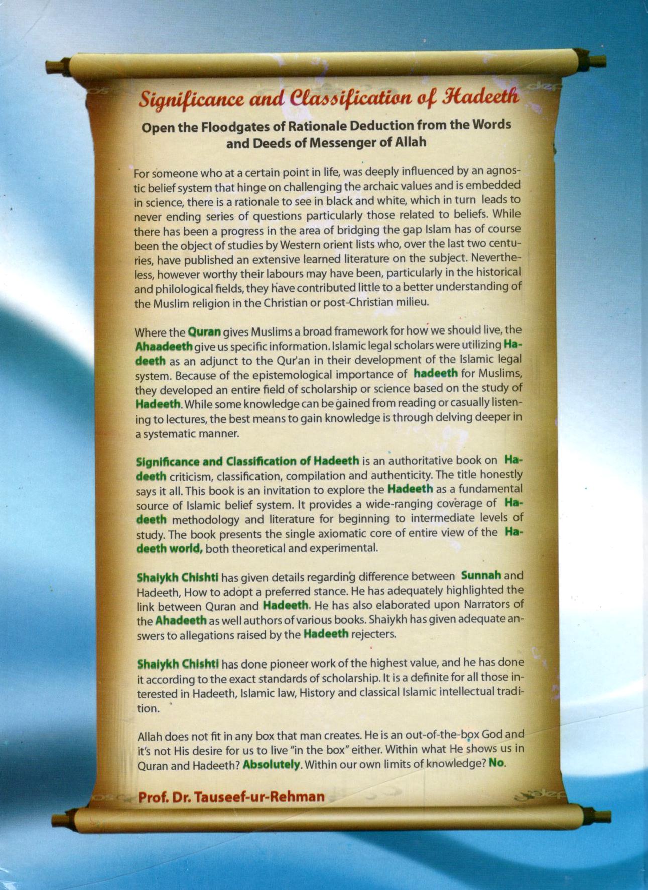 Easy Hadeeth Significance and Classification of Hadeeth – Dawah Books