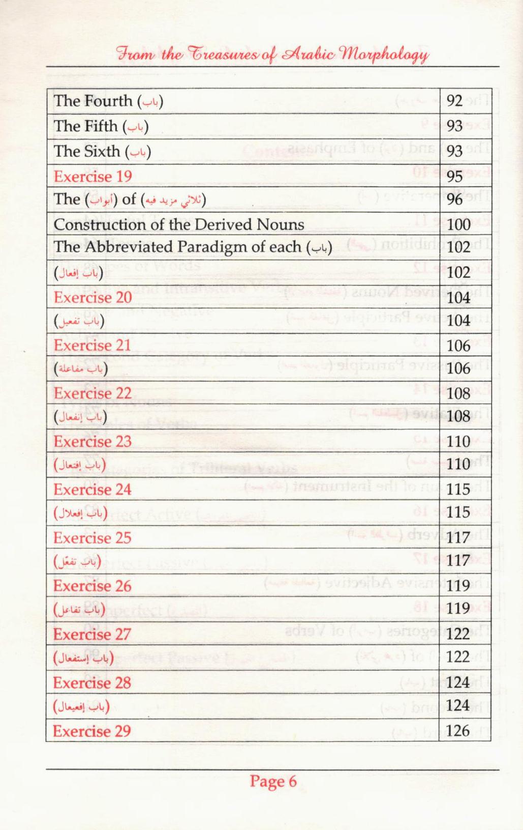 From the Treasures of Arabic Morphology