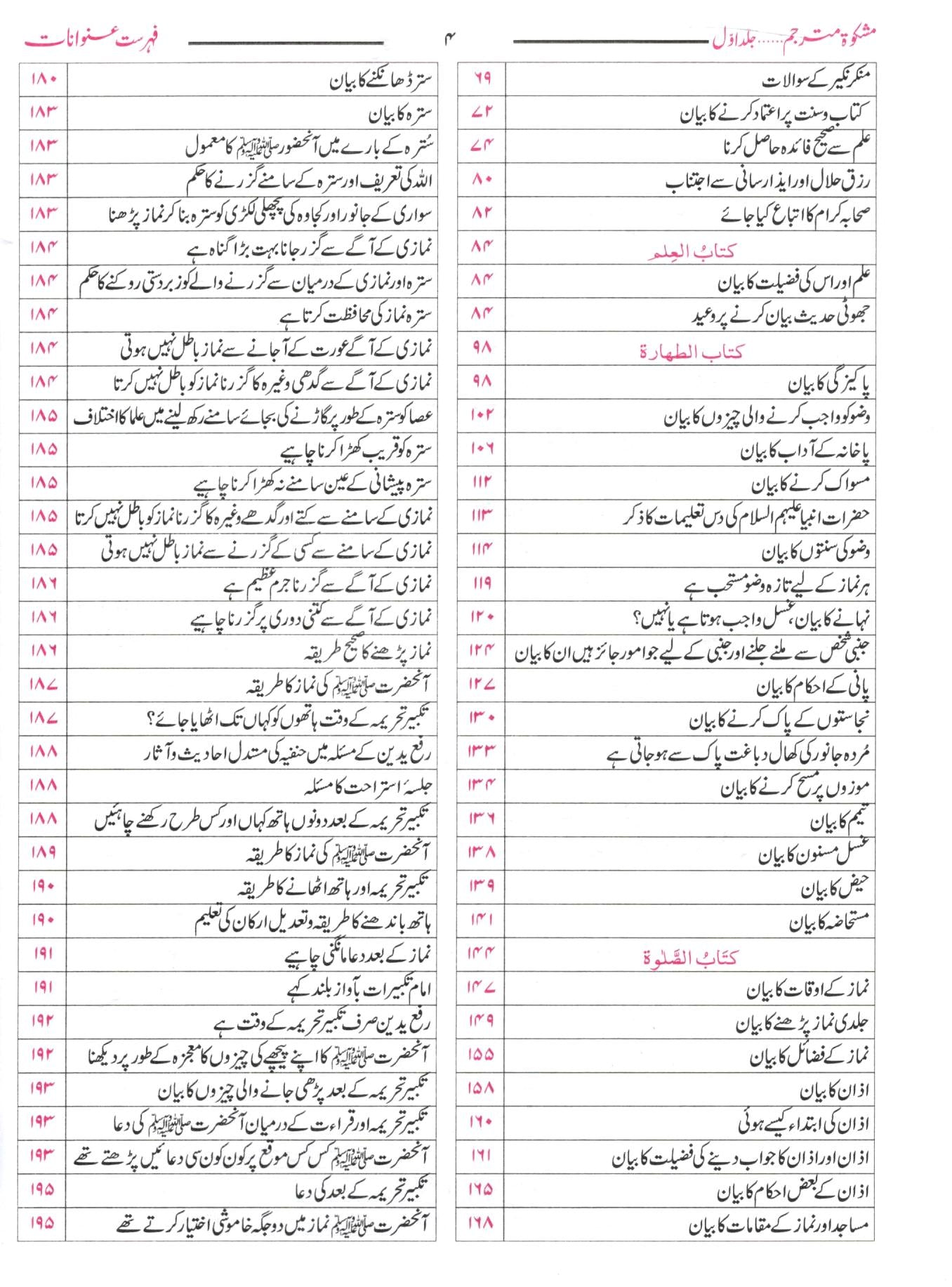 مشکوة شریف - ۳ جلدیں