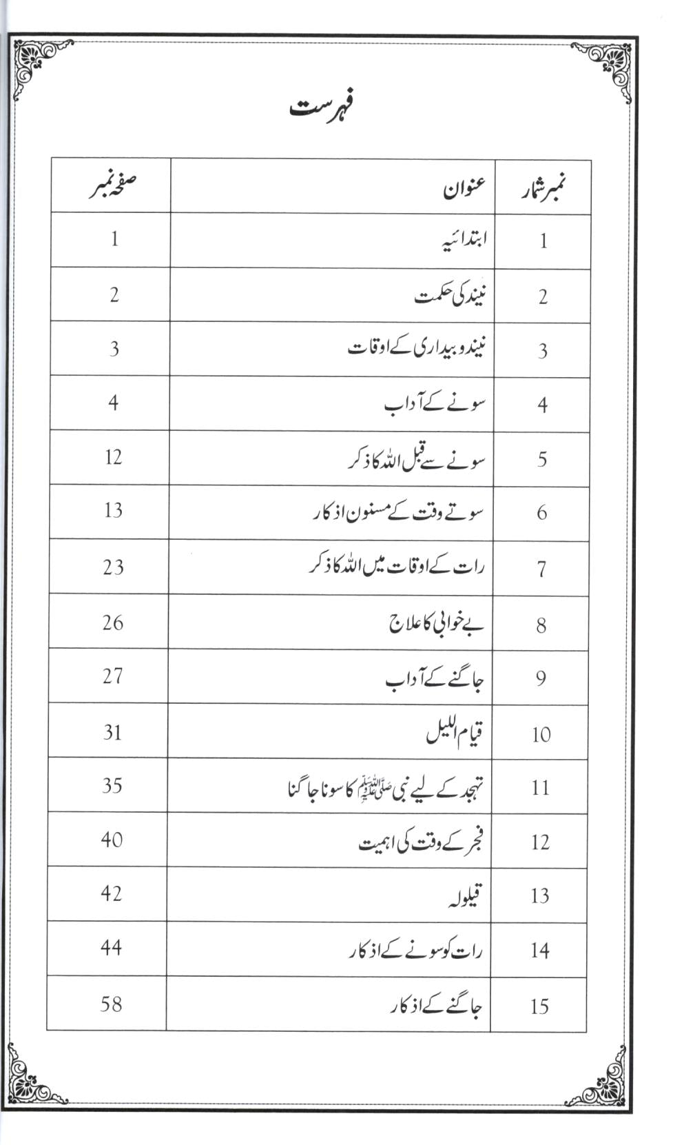 سونے جاگنے کے آداب و ازکار