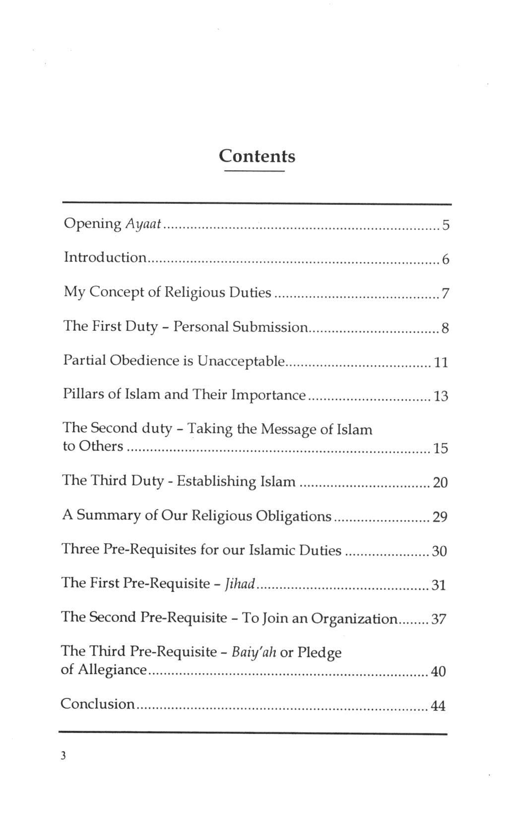 Obligations to God: A Comprehensive Islamic View