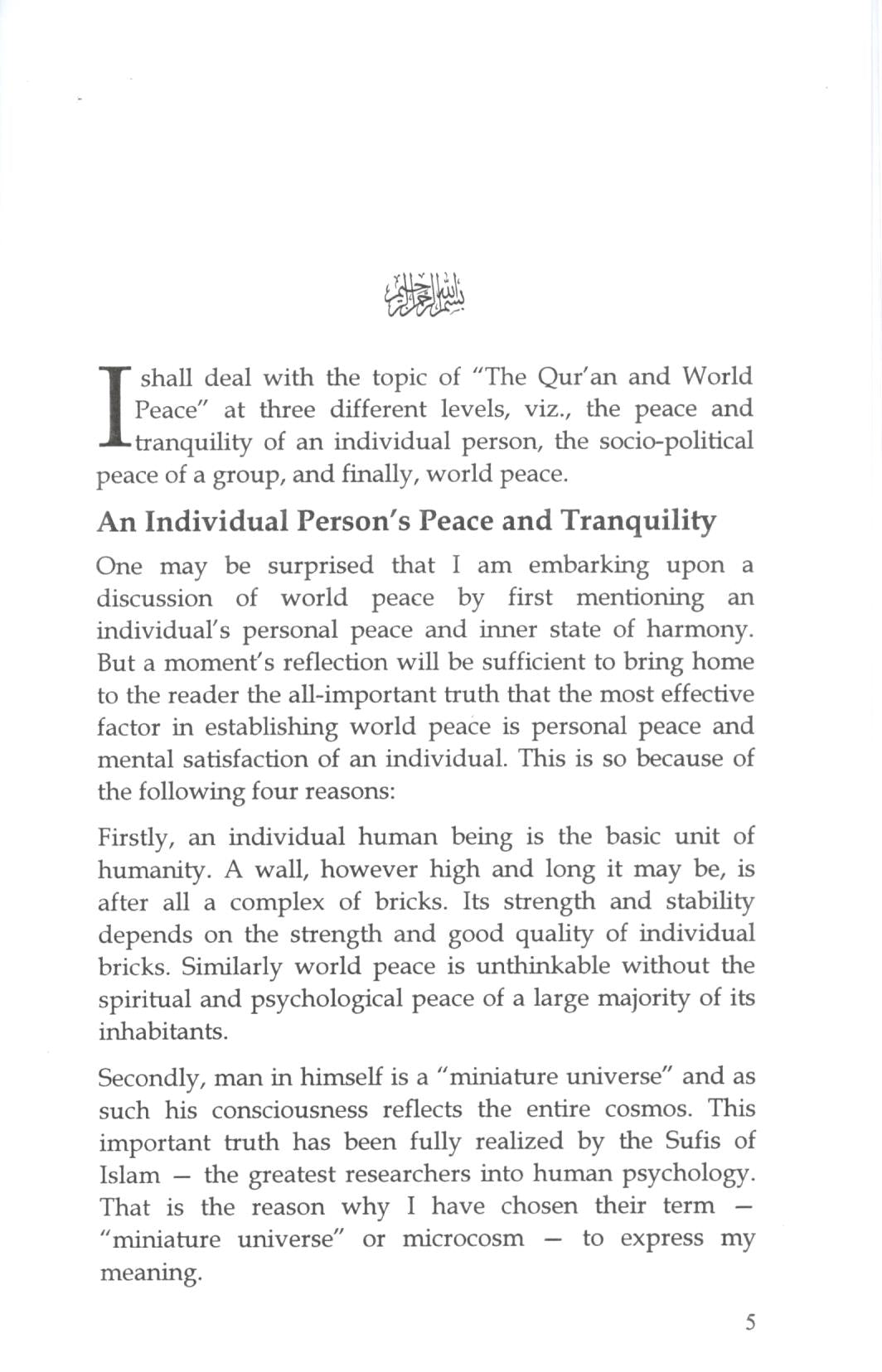The Quran And World Peace