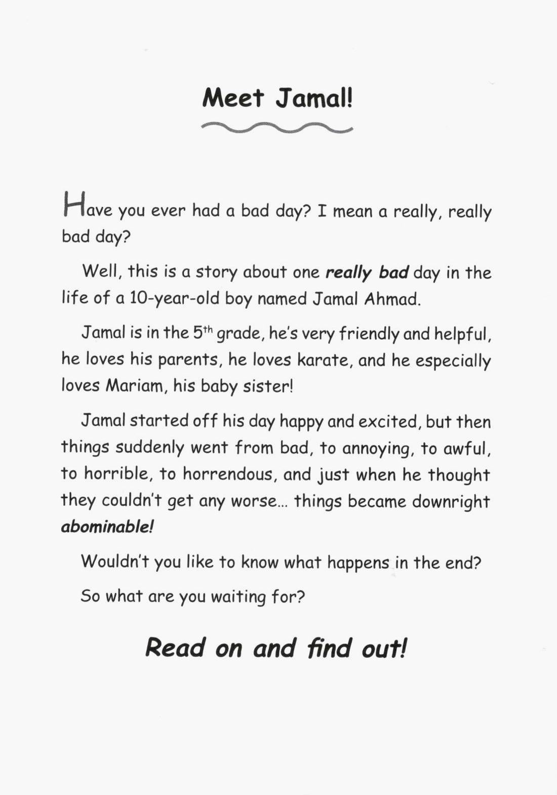 Jamal's Bad Time Tale