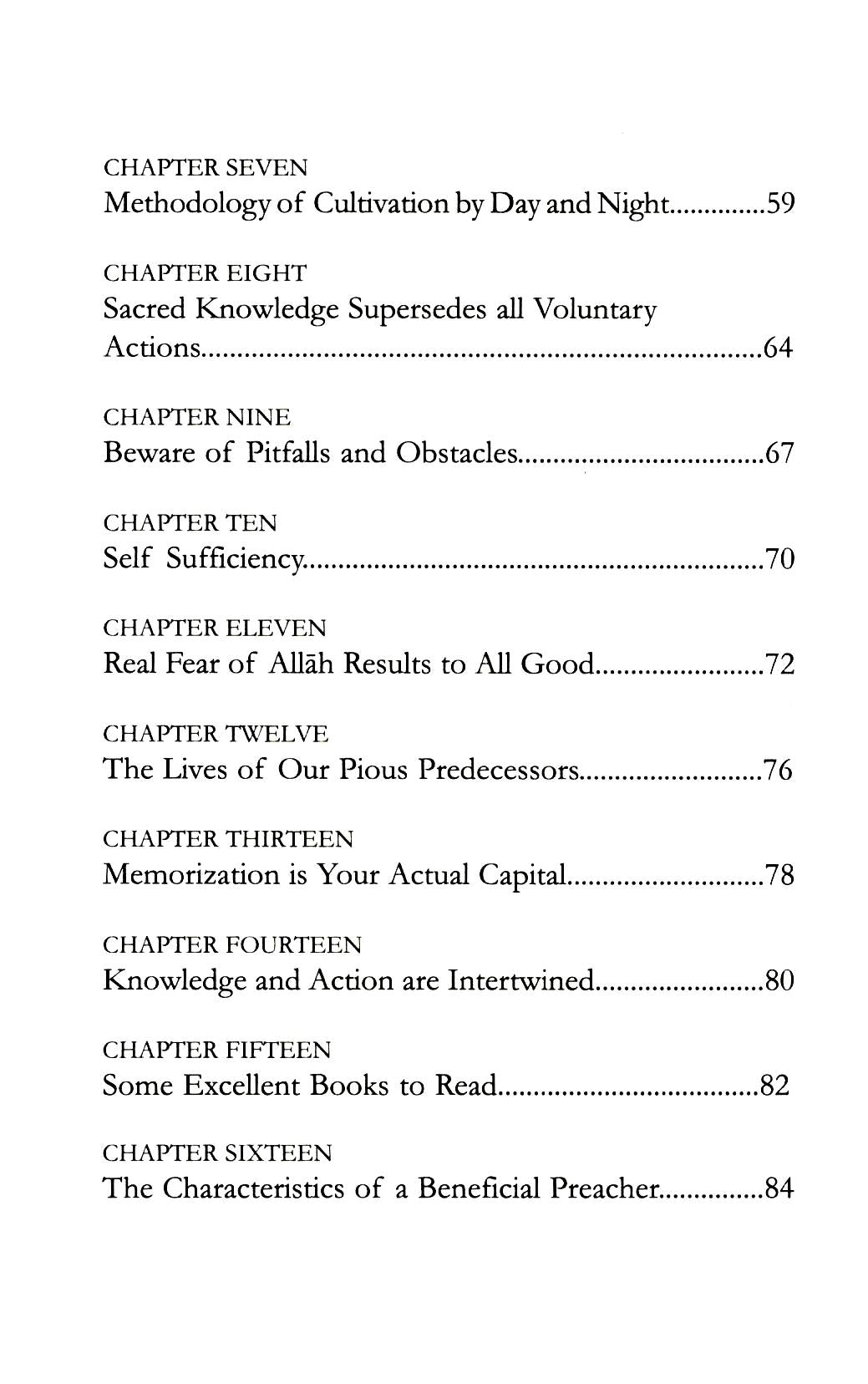 Sincere Counsel to The Student of Sacred Knowledge
