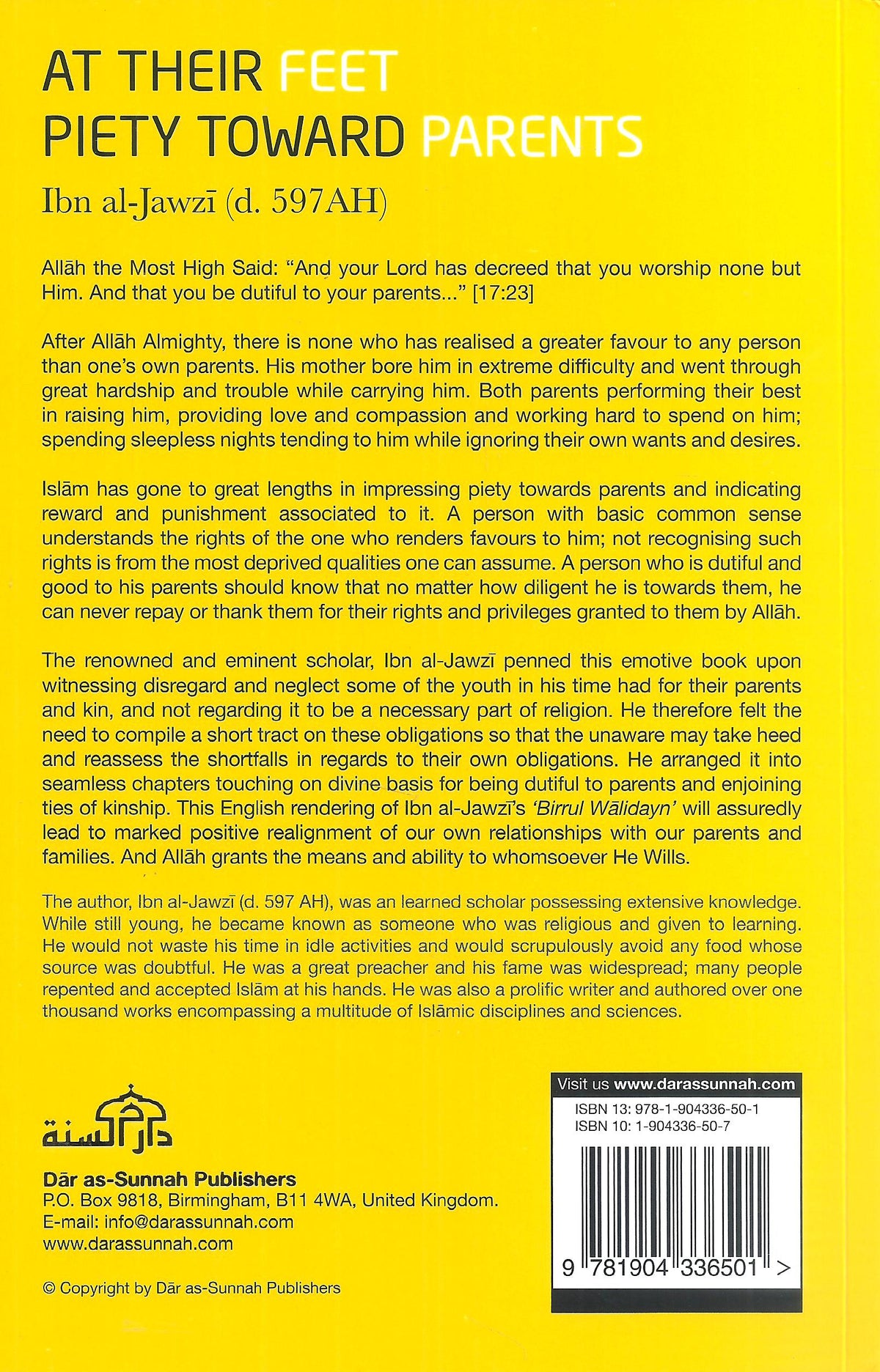 At Their Feet - Piety Towards Parents | Ibn al-Jawzi