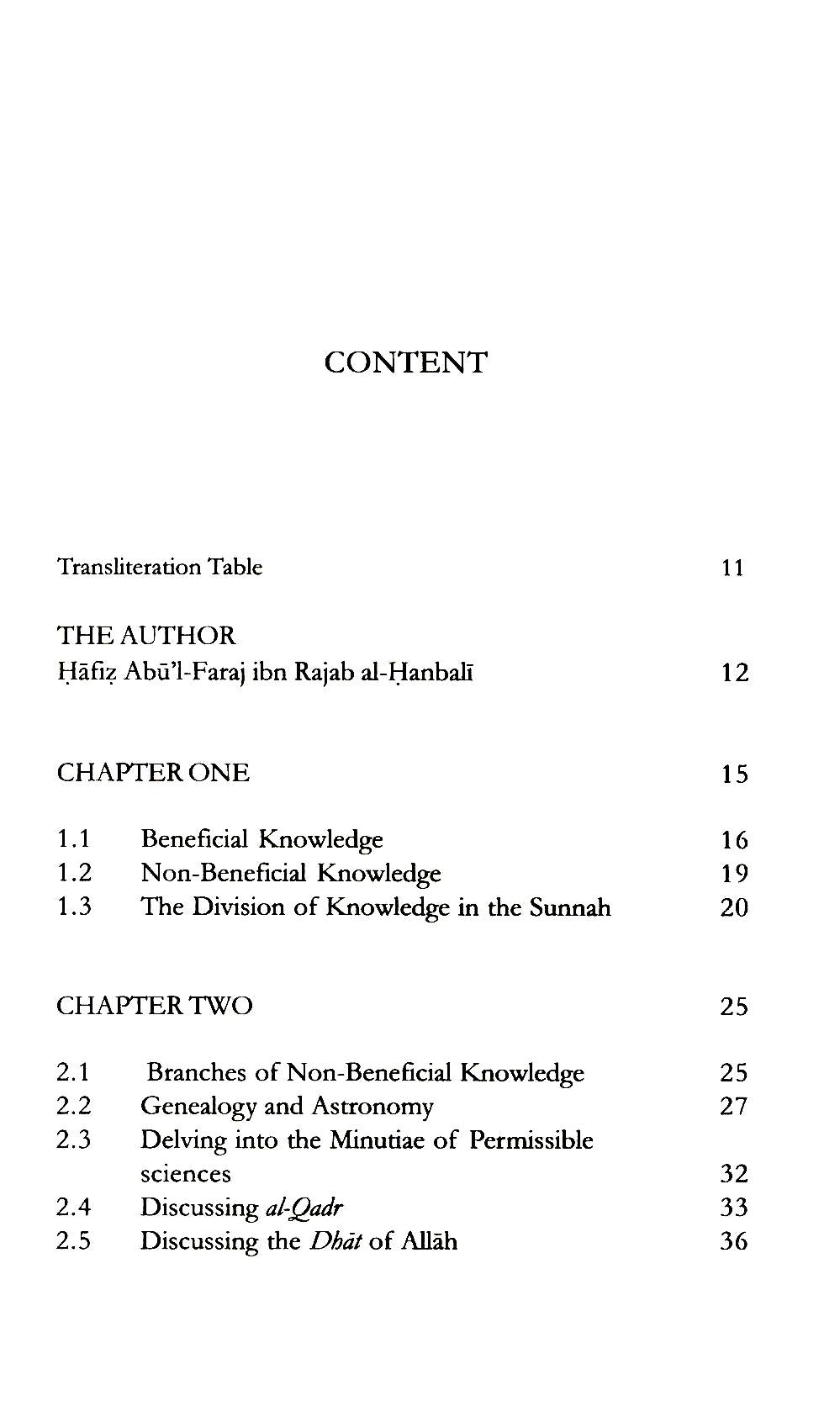 The Excellence Of Knowledge