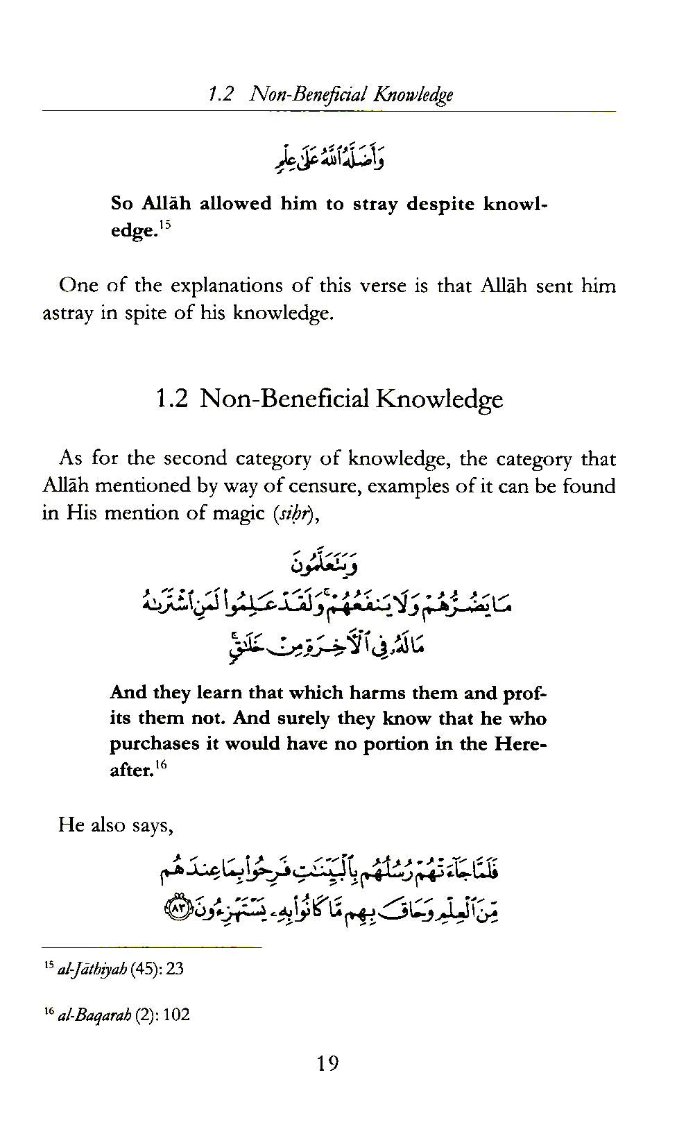 The Excellence Of Knowledge