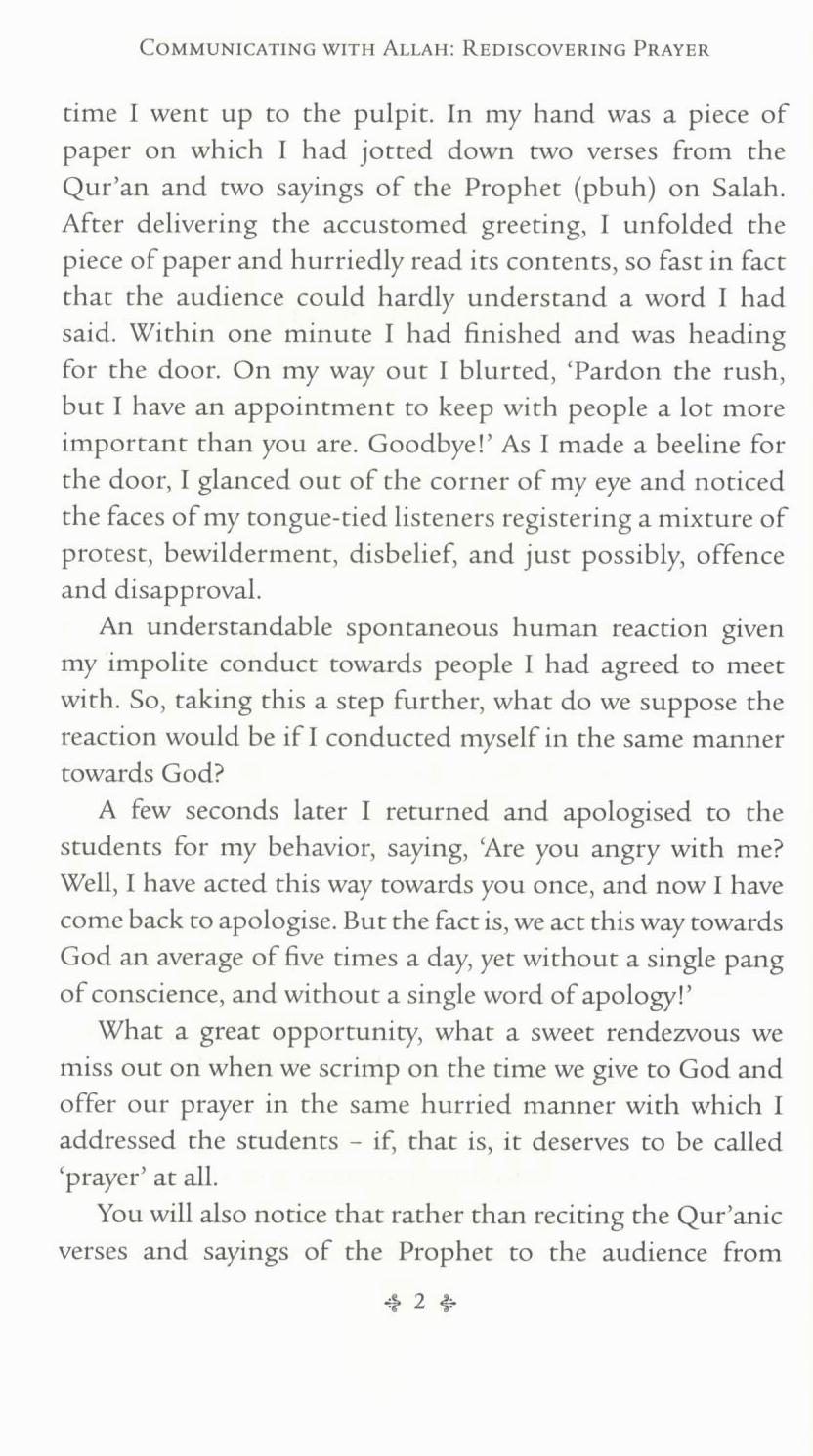 Communicating with Allah: Rediscovering Prayer