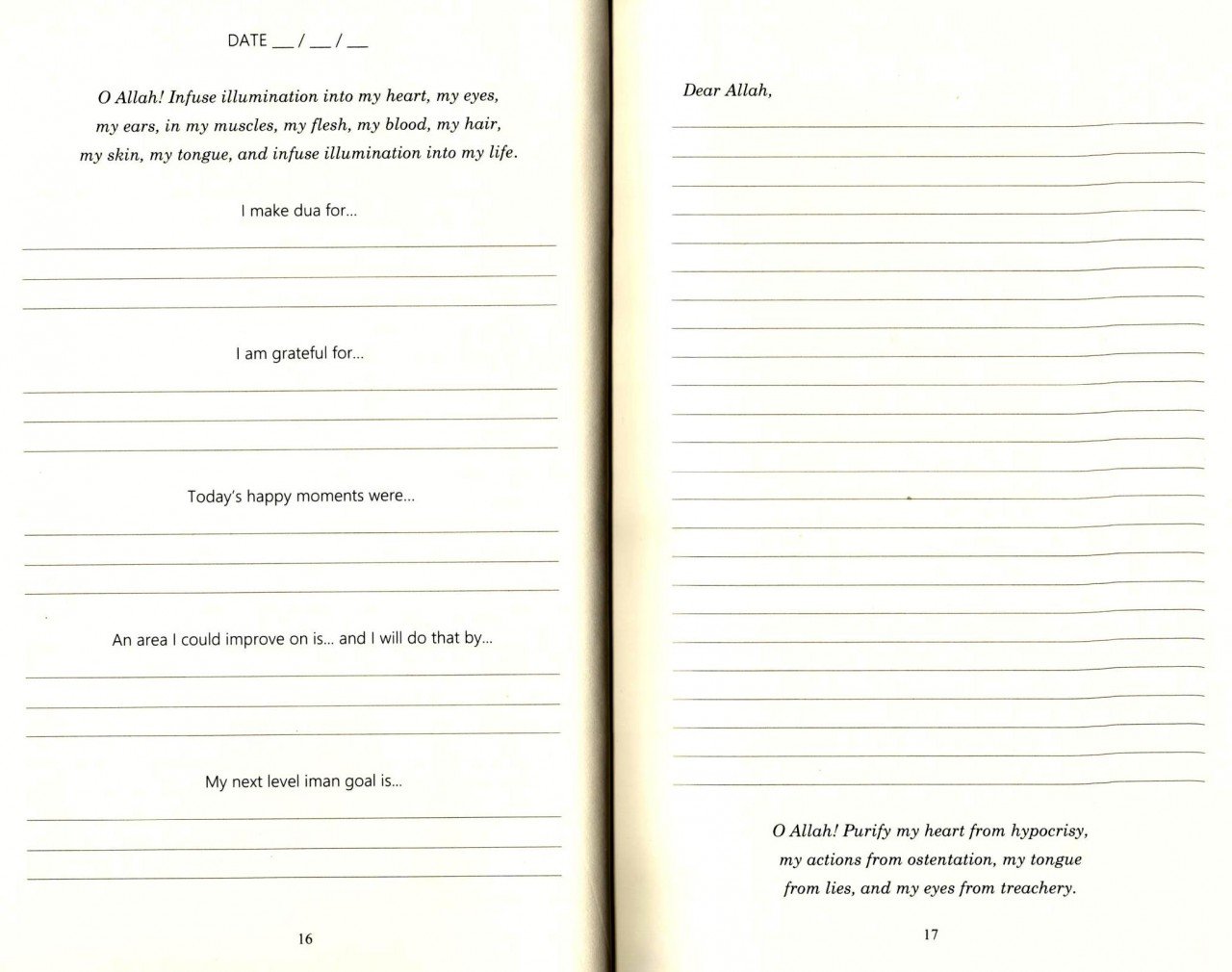 The Dua Journal - Dear Allah