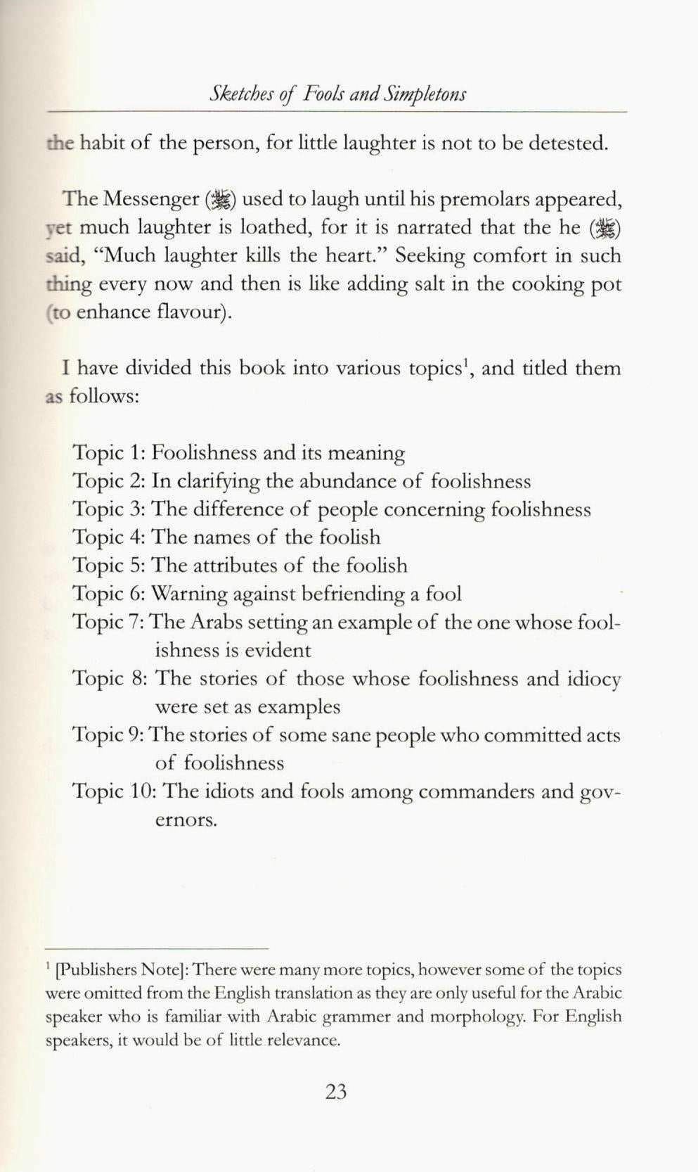 Sketches of Fools and Simpletons