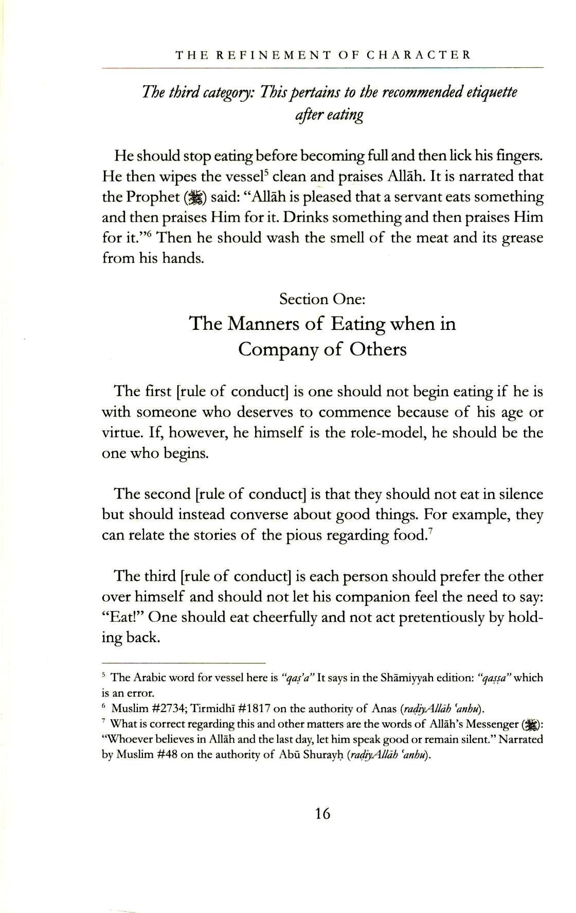 The Refinement of Character