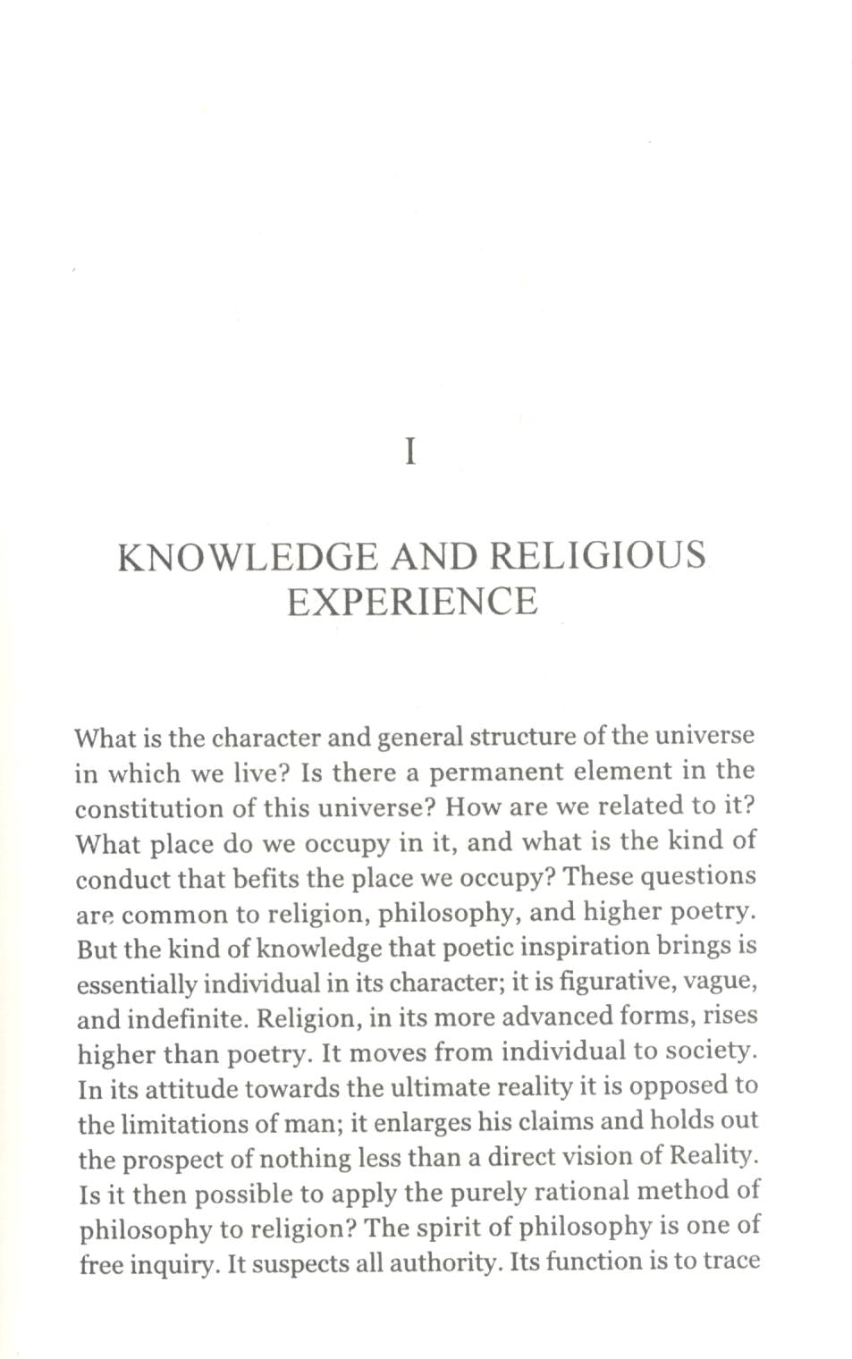 The Reconstruction of Religious Thought in Islam