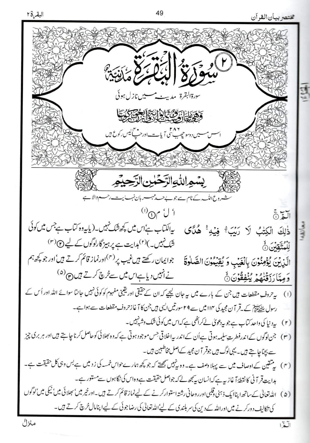 مختصر بیان القرآن – ١ جلد میں مکمل – ترجمہ اور مختصر تفسیر