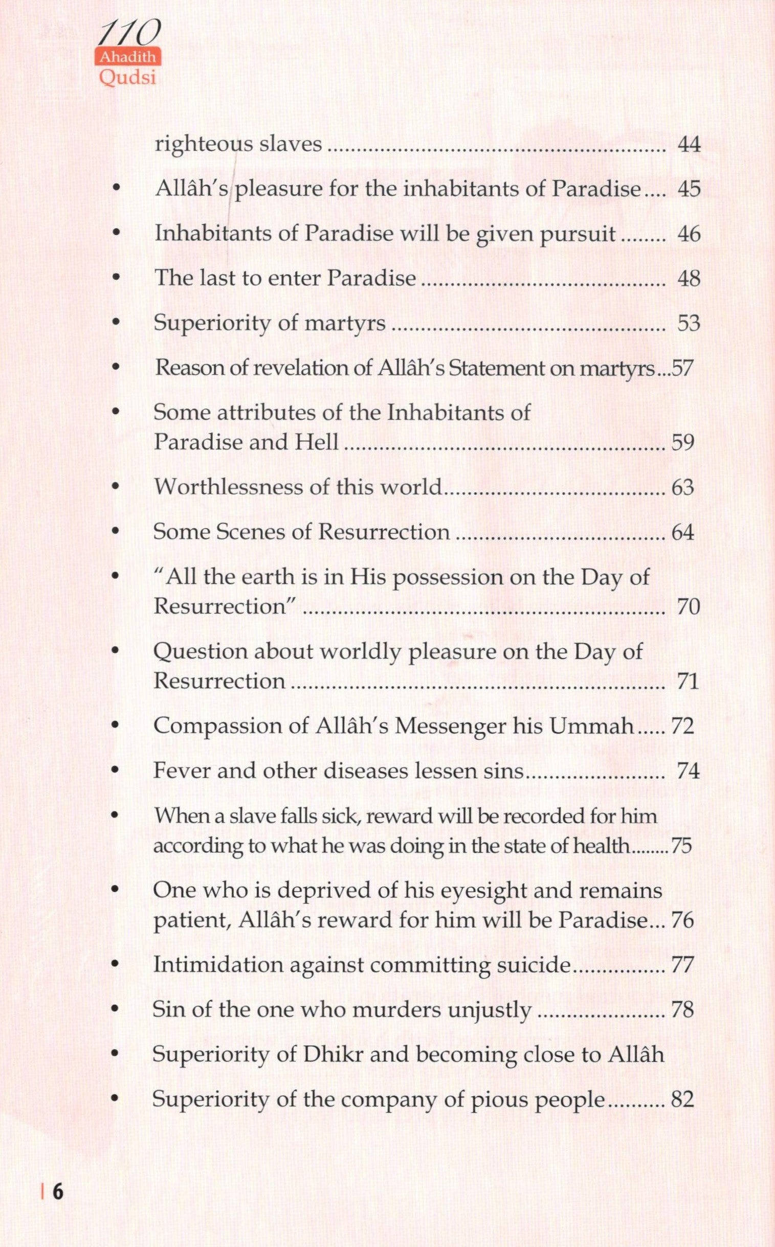 110 Ahadith Qudsi