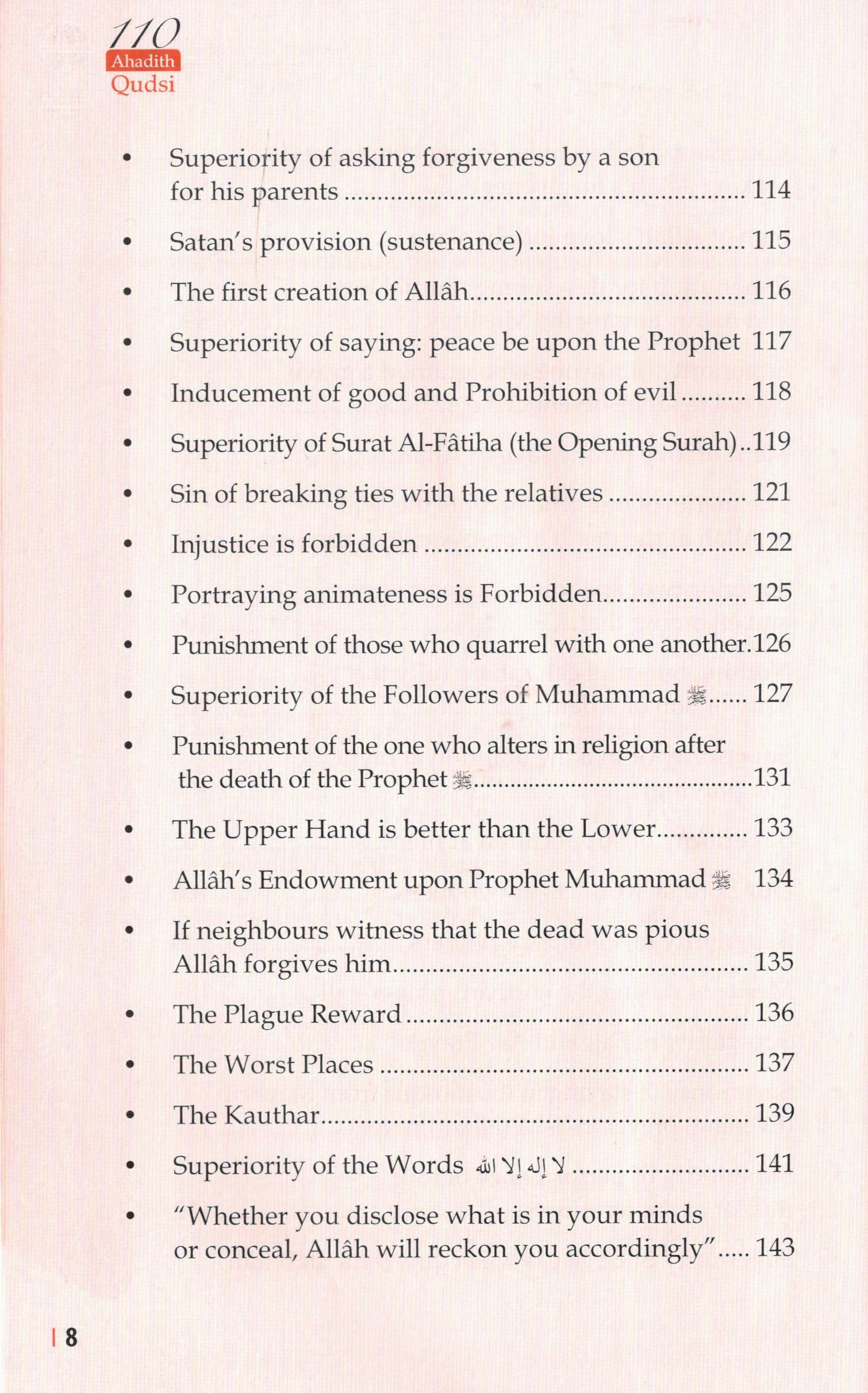 110 Ahadith Qudsi