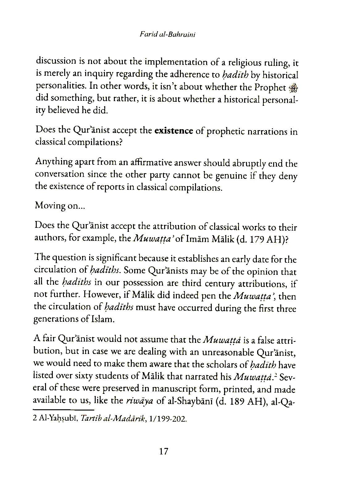 The Necessity of Hadith