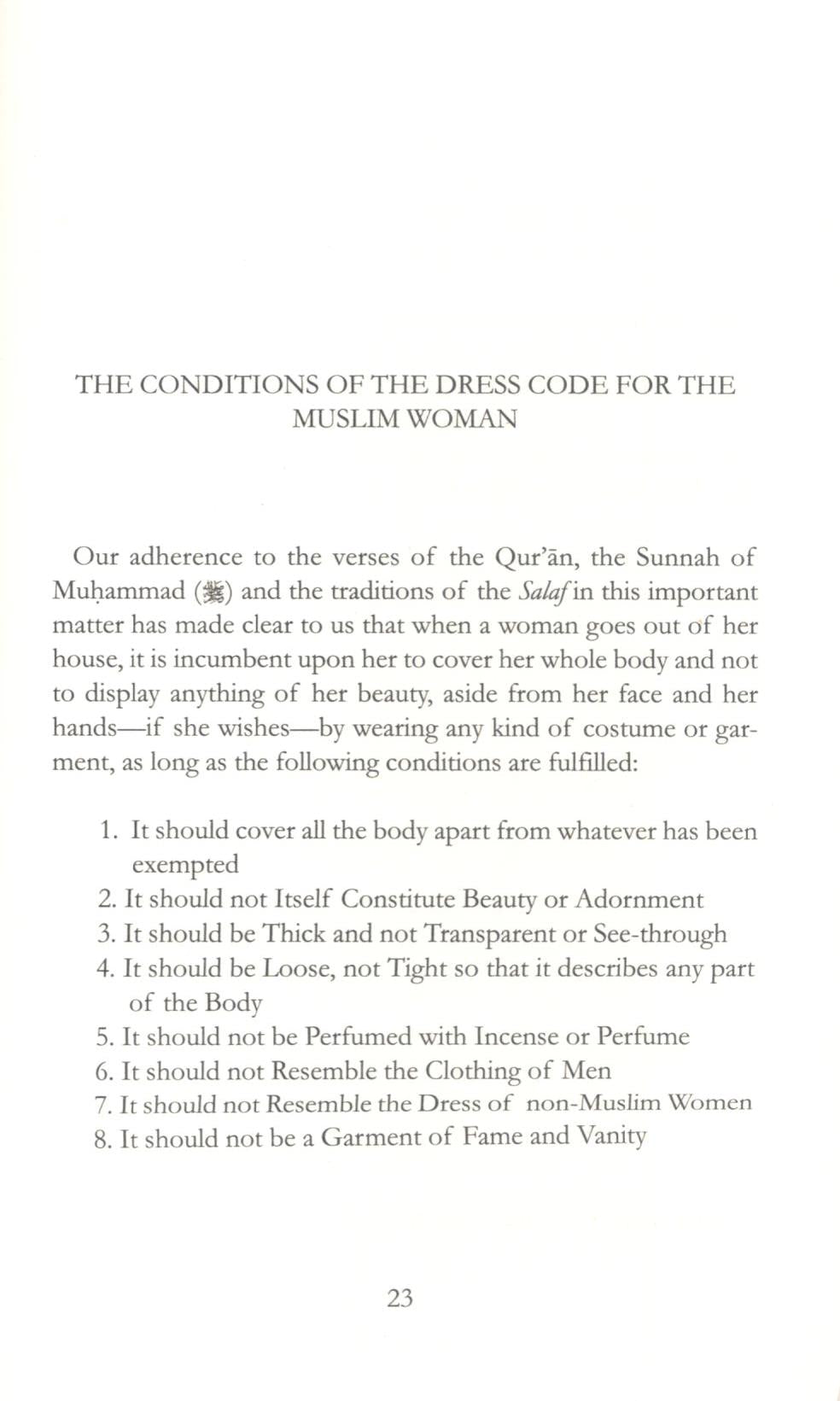The Dress Code For The Muslim