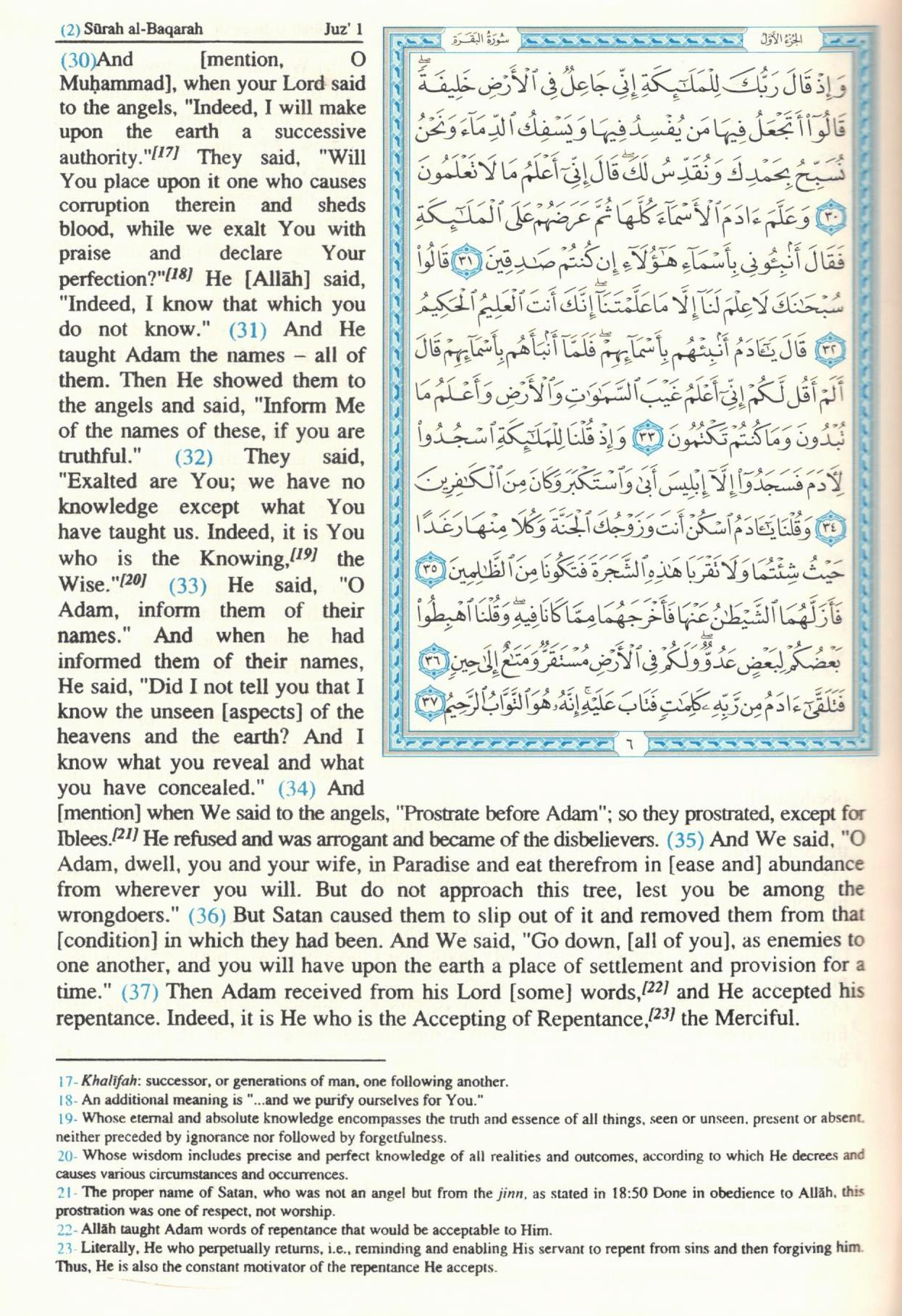 The Quran Saheeh International - Large - 18 x 25 cms