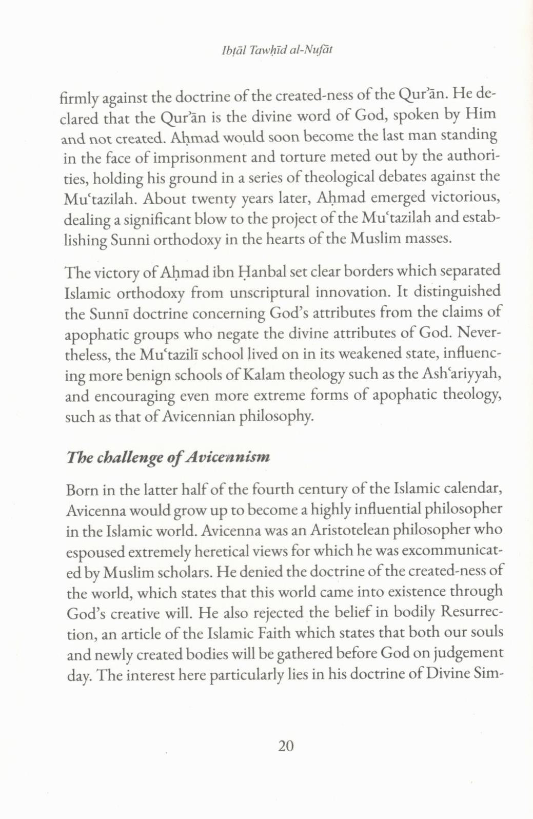 Ibn Taymiyyah on Divine Simplicity