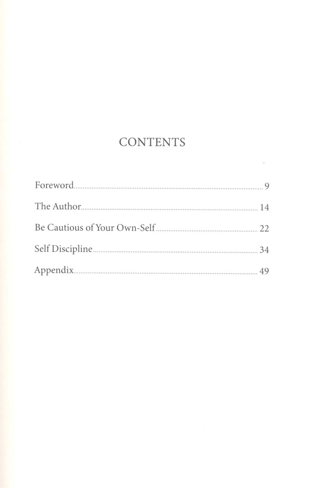 The Pursuit of Self Purification