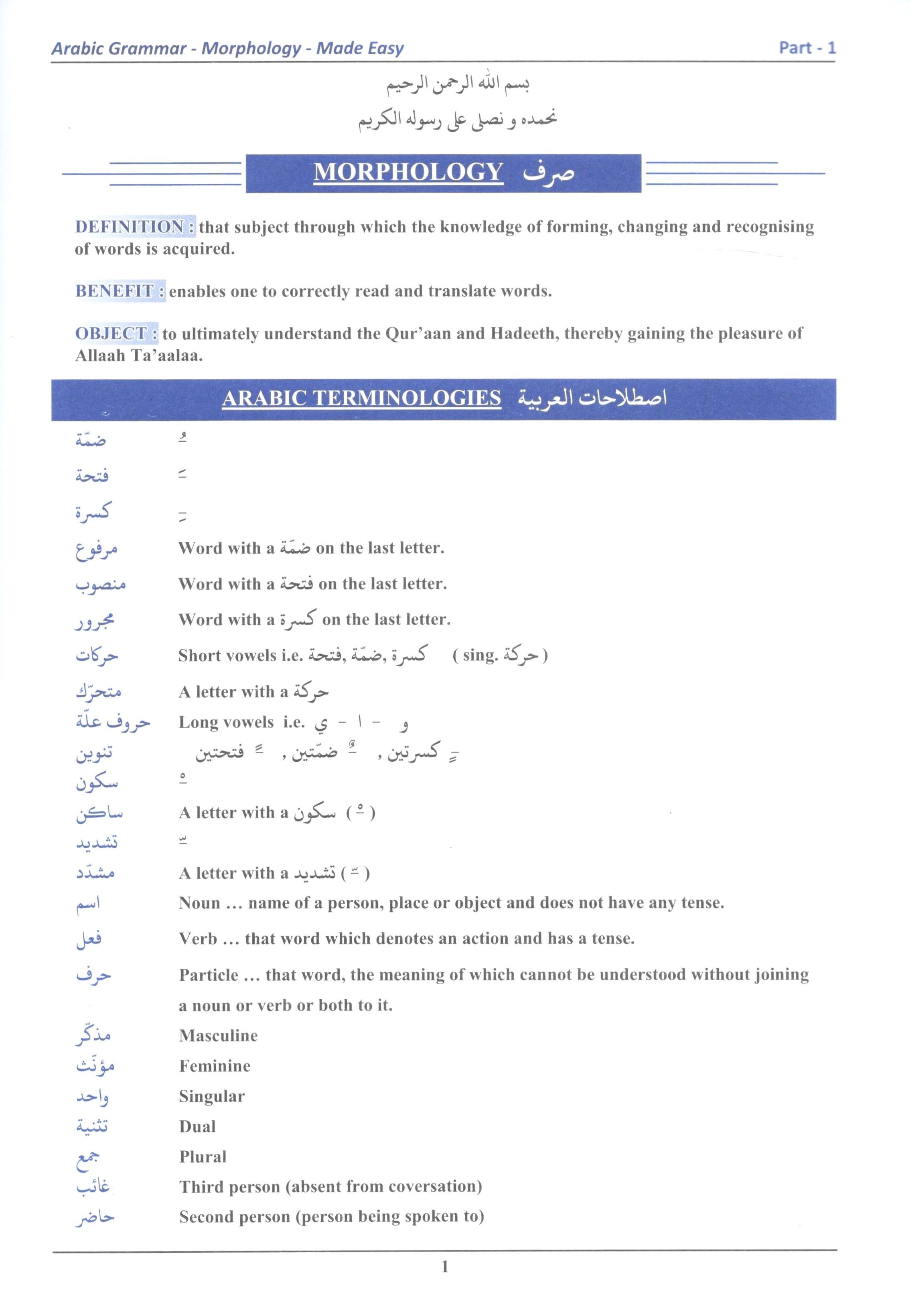Morphology Made Easy