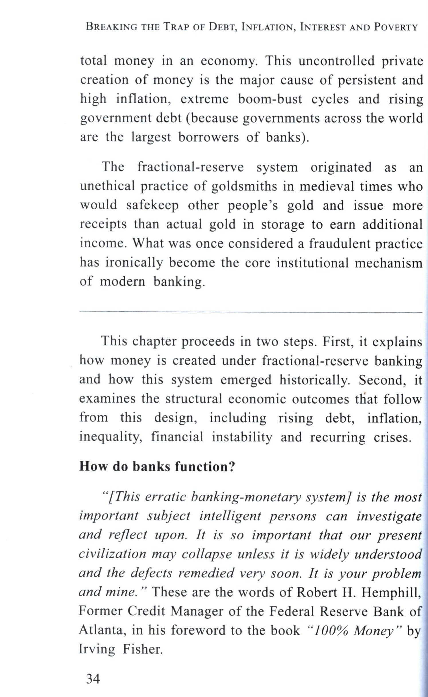 Breaking the Trap of Debt, Inflation, Interest and Poverty