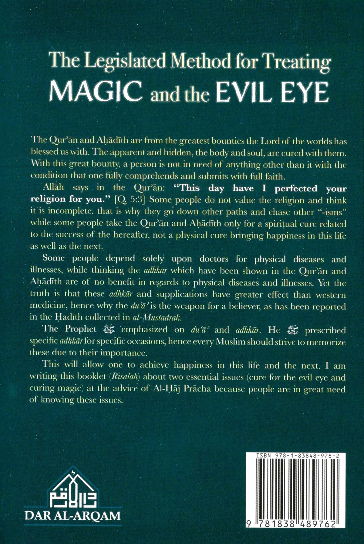 The Legislated Method for Treating Magic and the Evil Eye